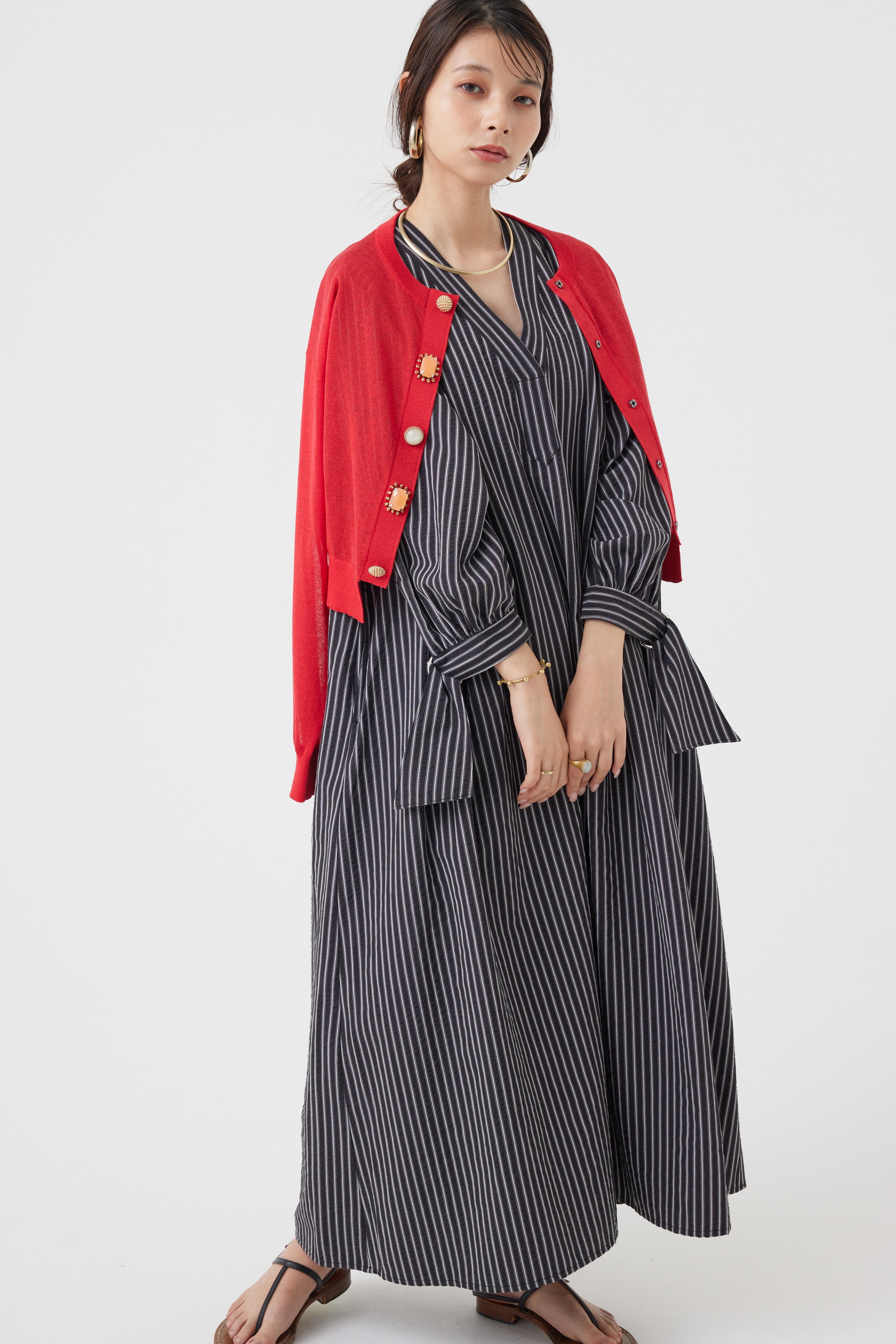 ストライプワンピース(6251-347)