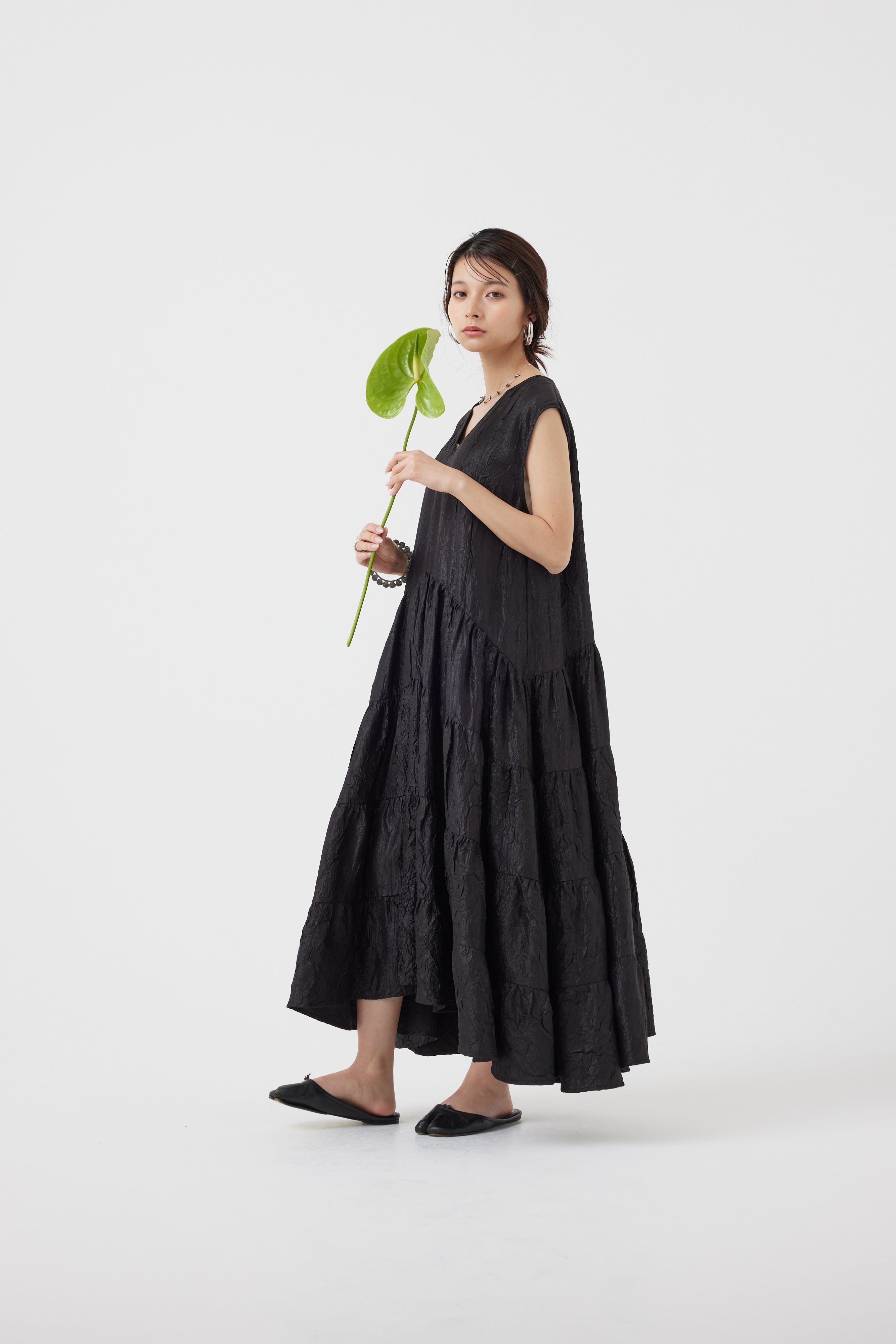 Vネックボリュームワンピース(6251-322)