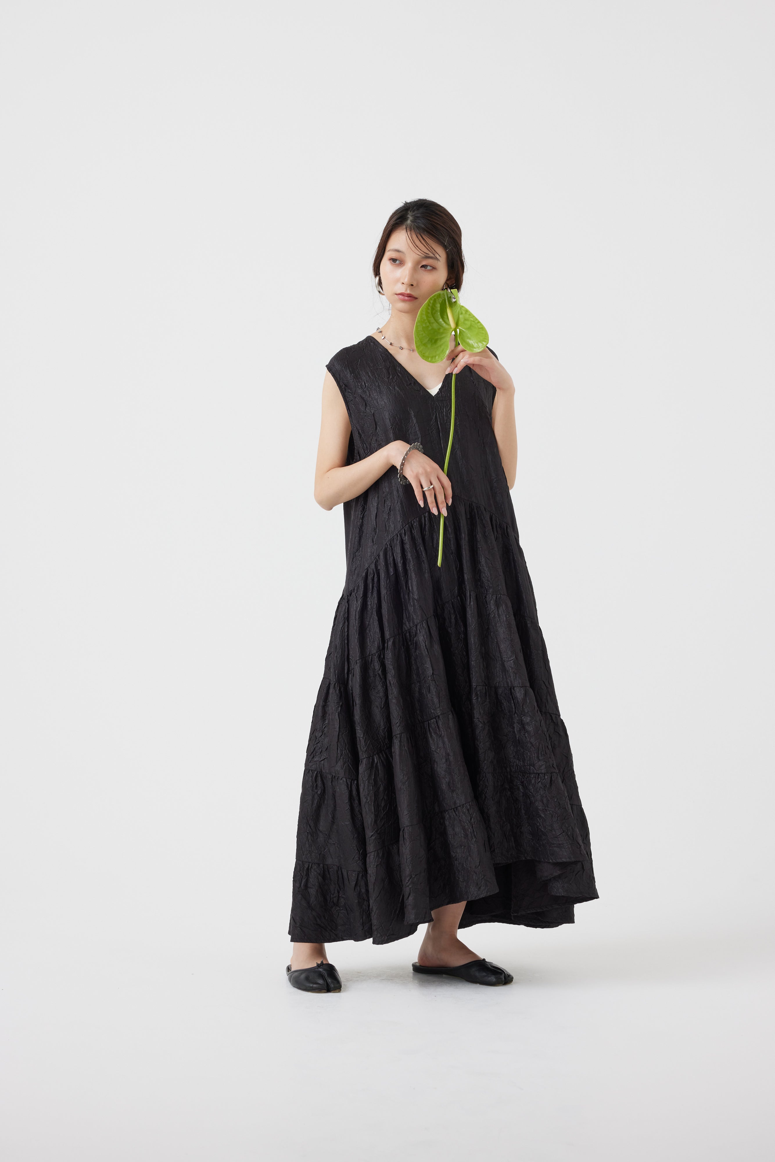 Vネックボリュームワンピース(6251-322)