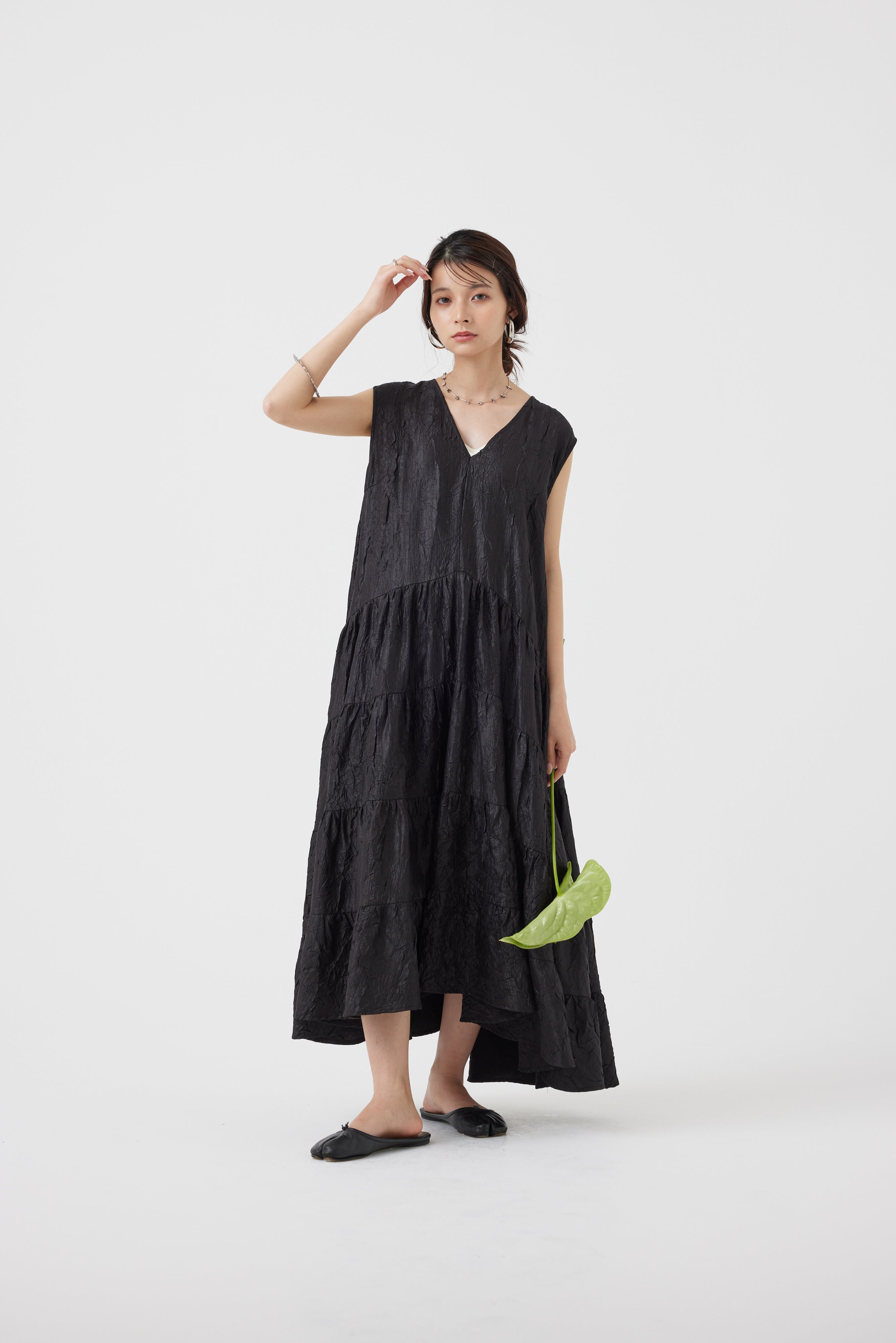 Vネックボリュームワンピース(6251-322)