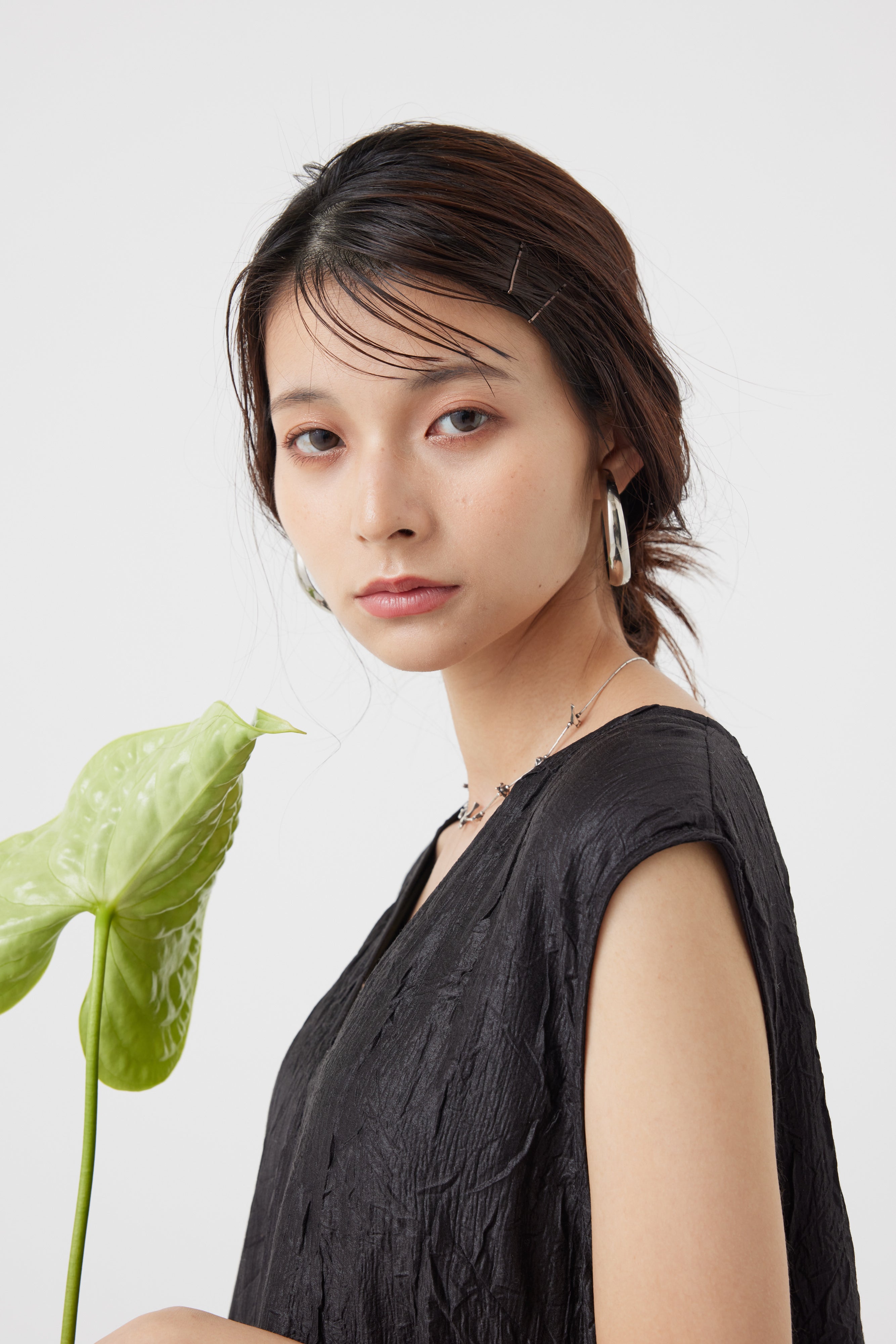 Vネックボリュームワンピース(6251-322)