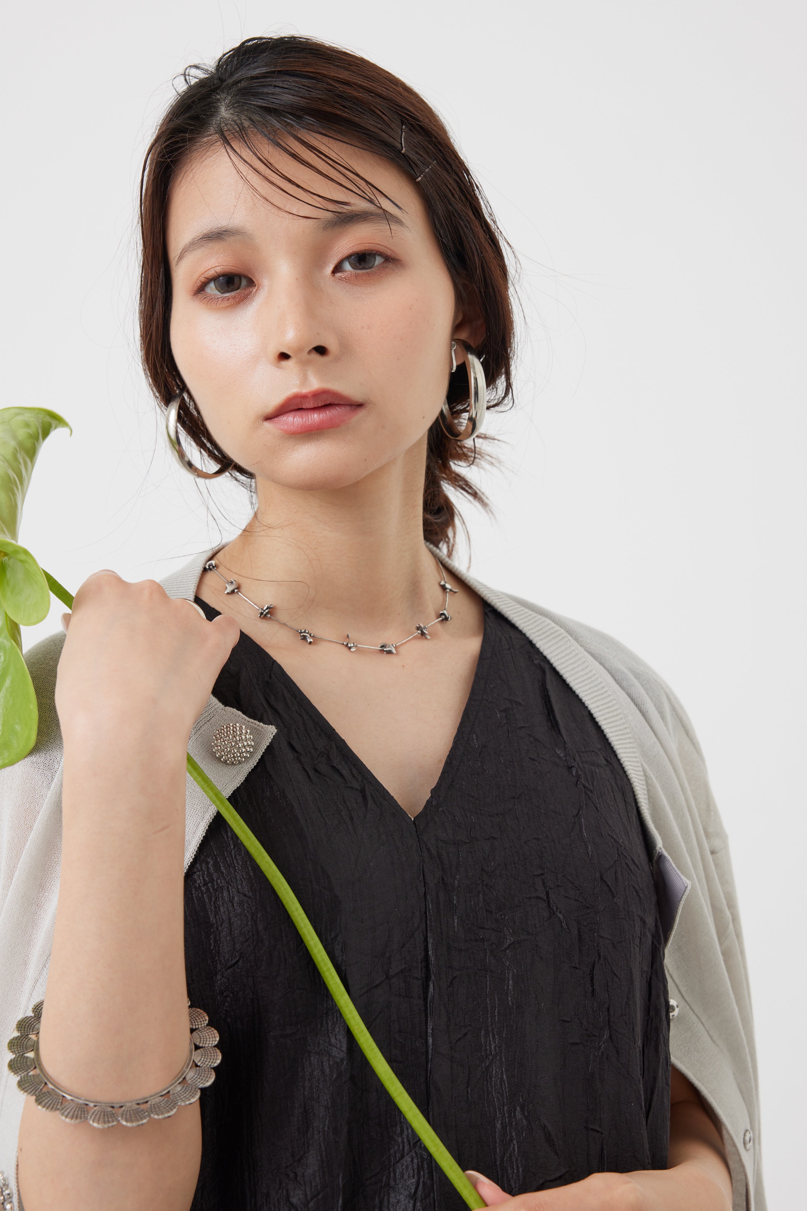 Vネックボリュームワンピース(6251-322)