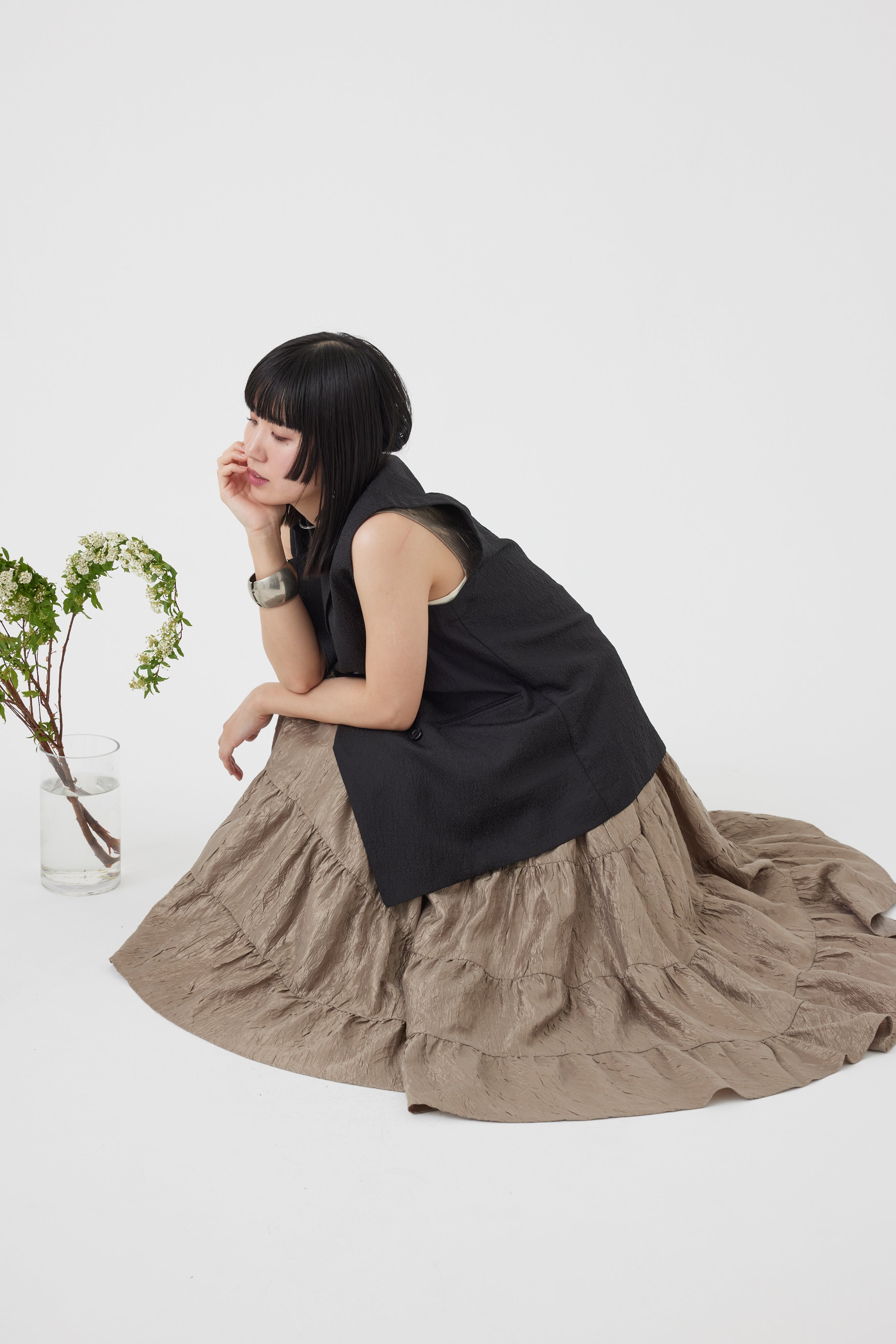 Vネックボリュームワンピース(6251-322)