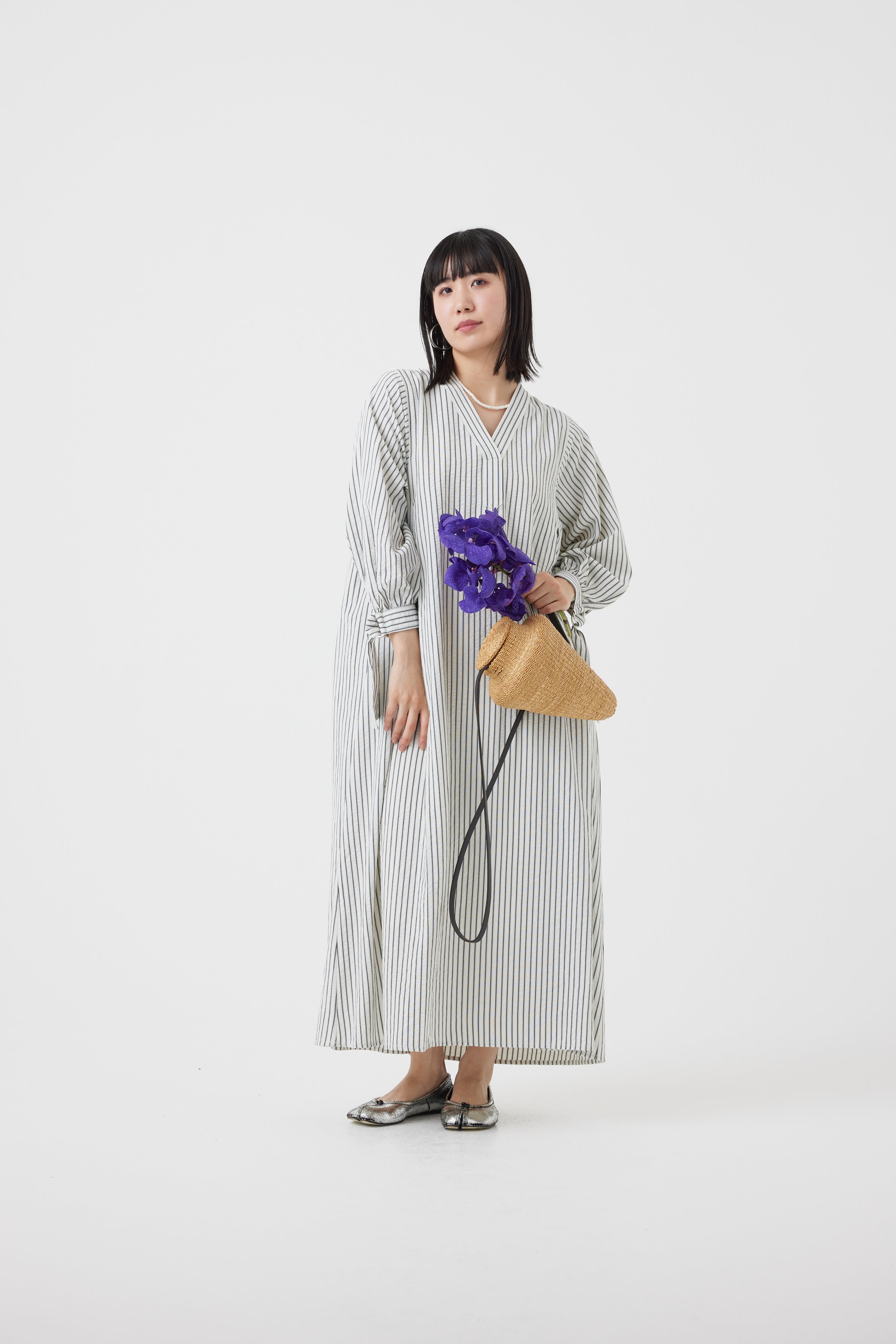 ストライプワンピース(6251-347)