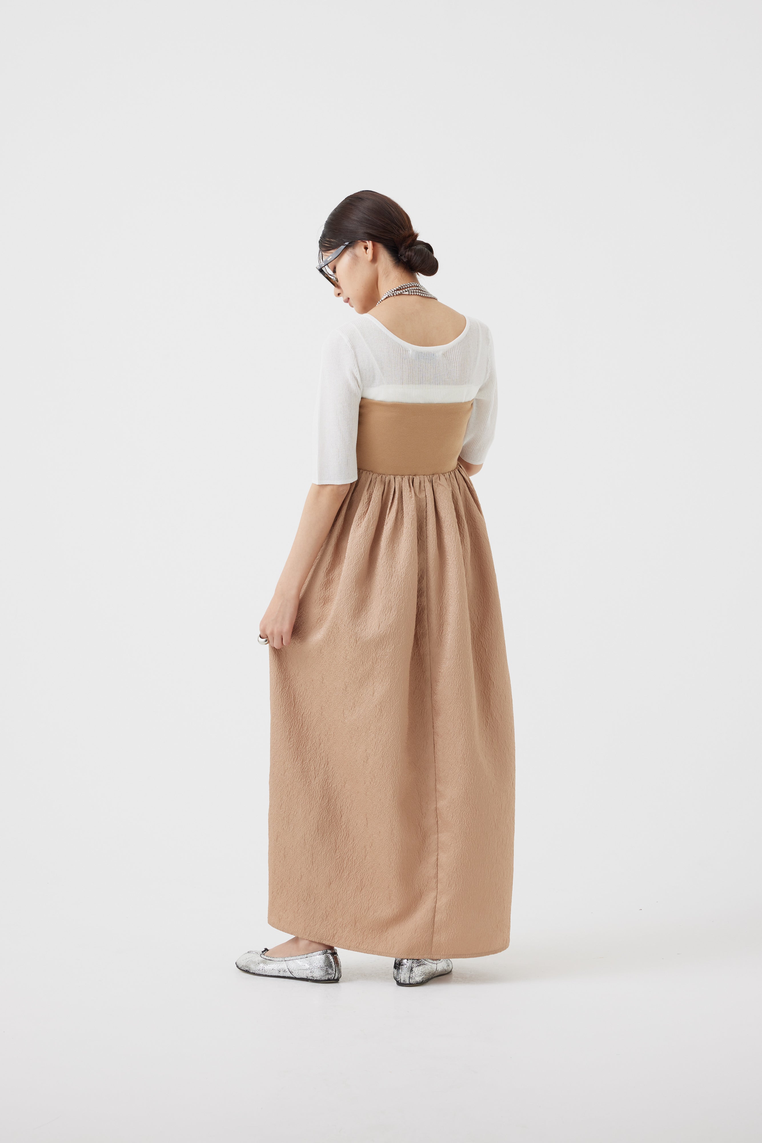 ジャガードハイブリッドベアトップワンピース(6251-343)