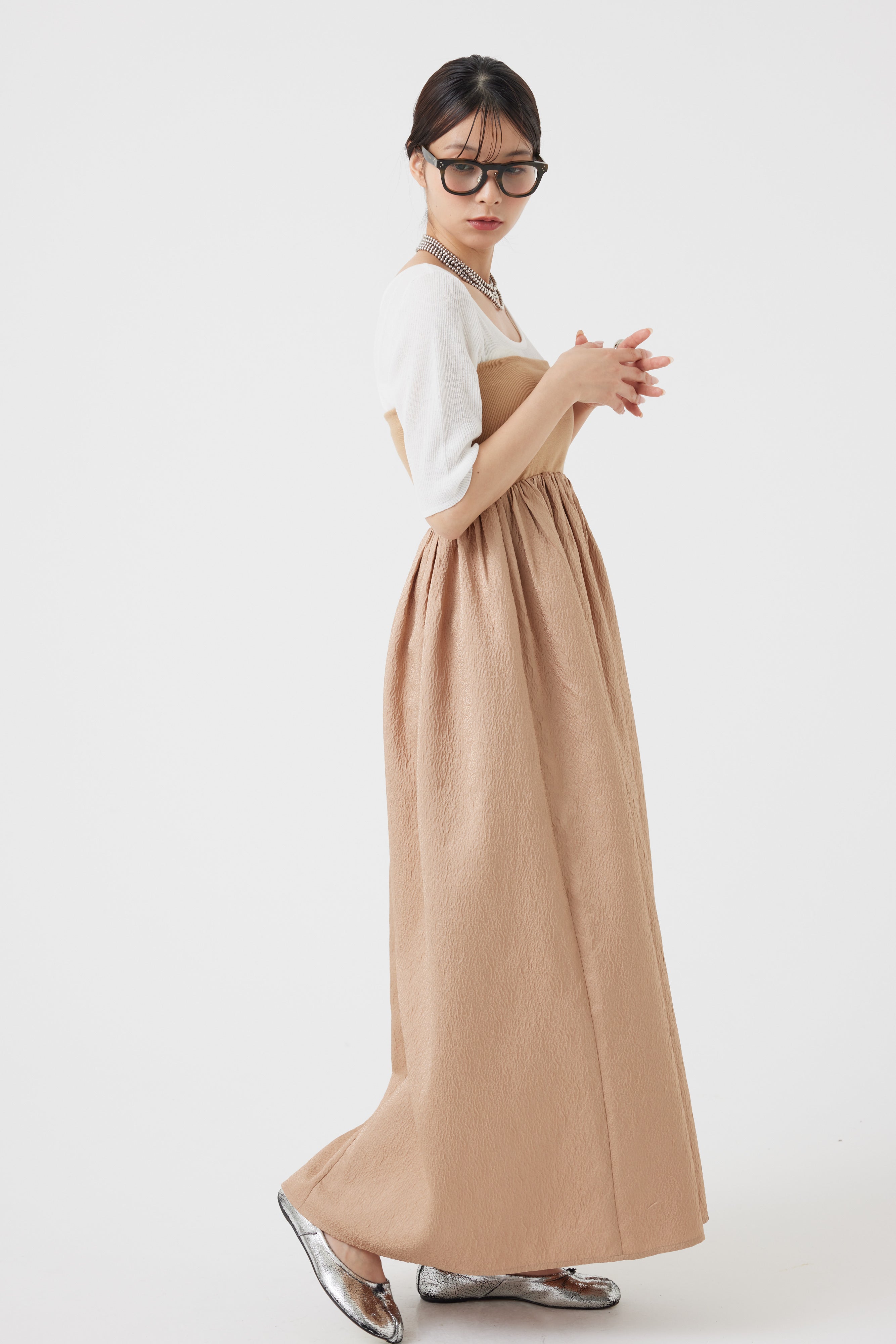 ジャガードハイブリッドベアトップワンピース(6251-343)