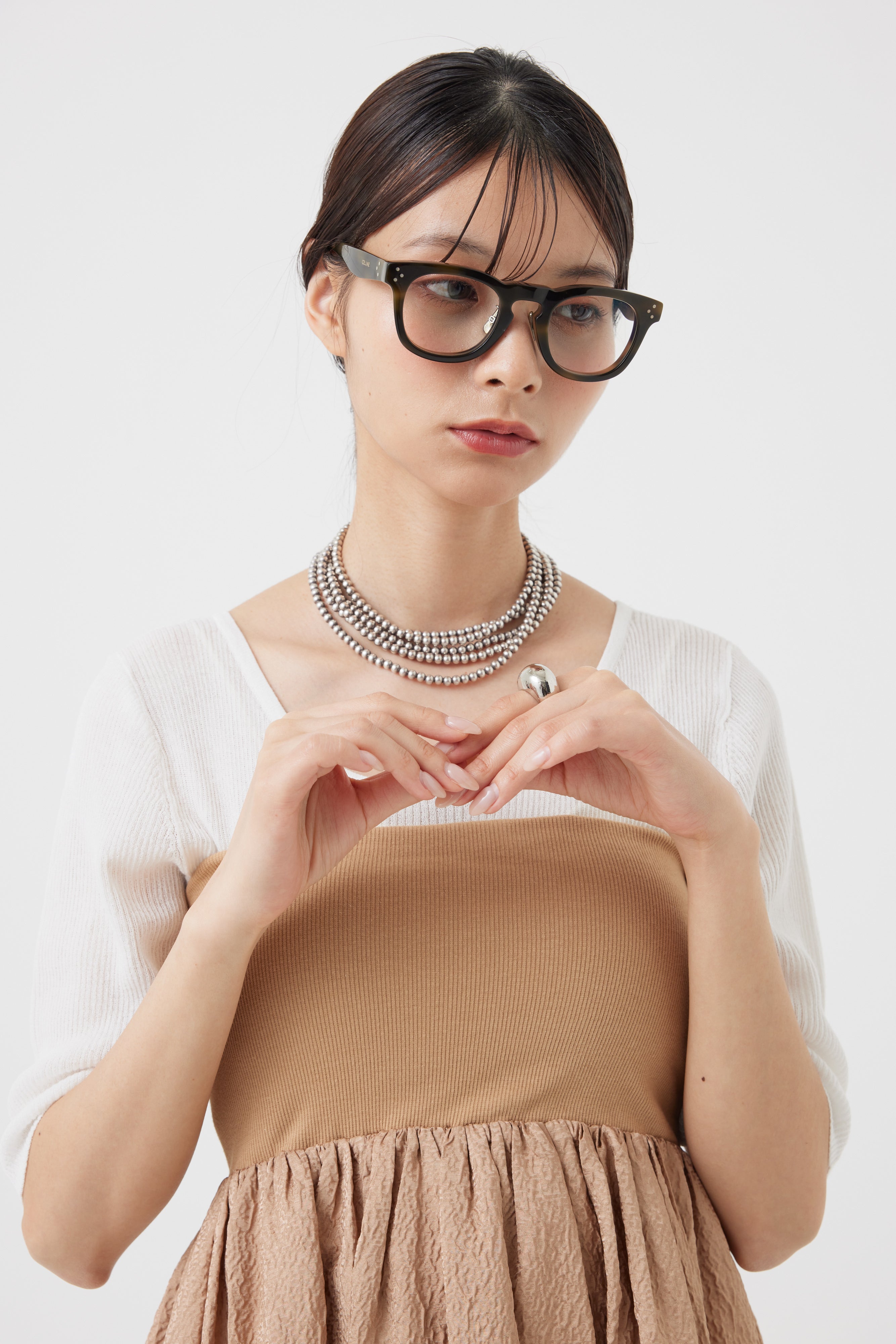 ジャガードハイブリッドベアトップワンピース(6251-343)