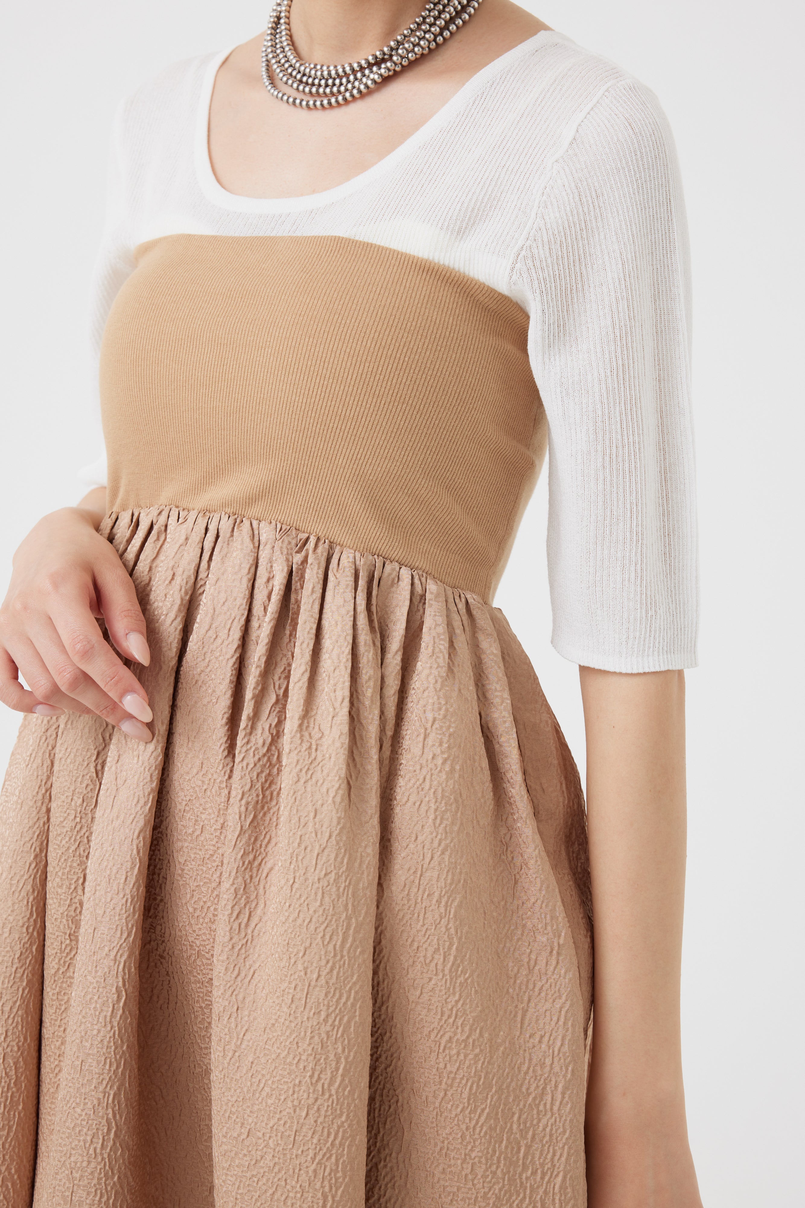 ジャガードハイブリッドベアトップワンピース(6251-343)