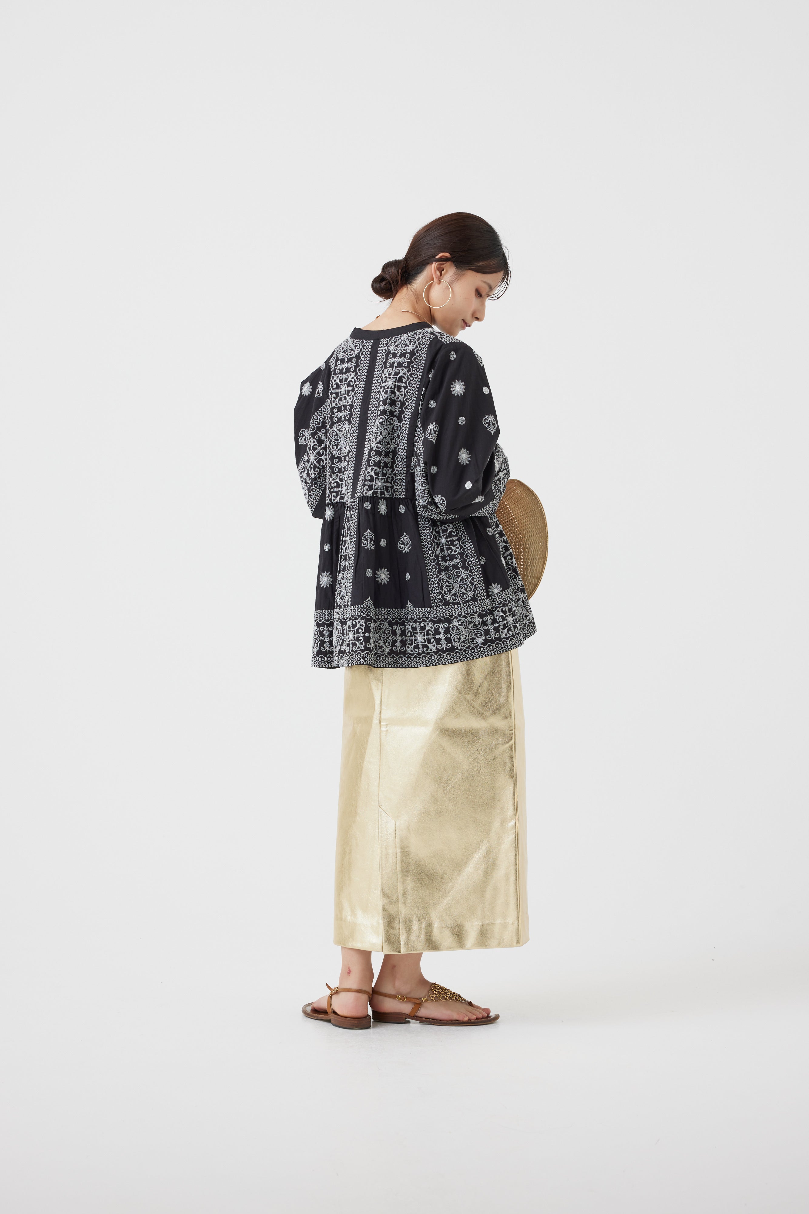 刺繍コットンブラウス(6251-541)