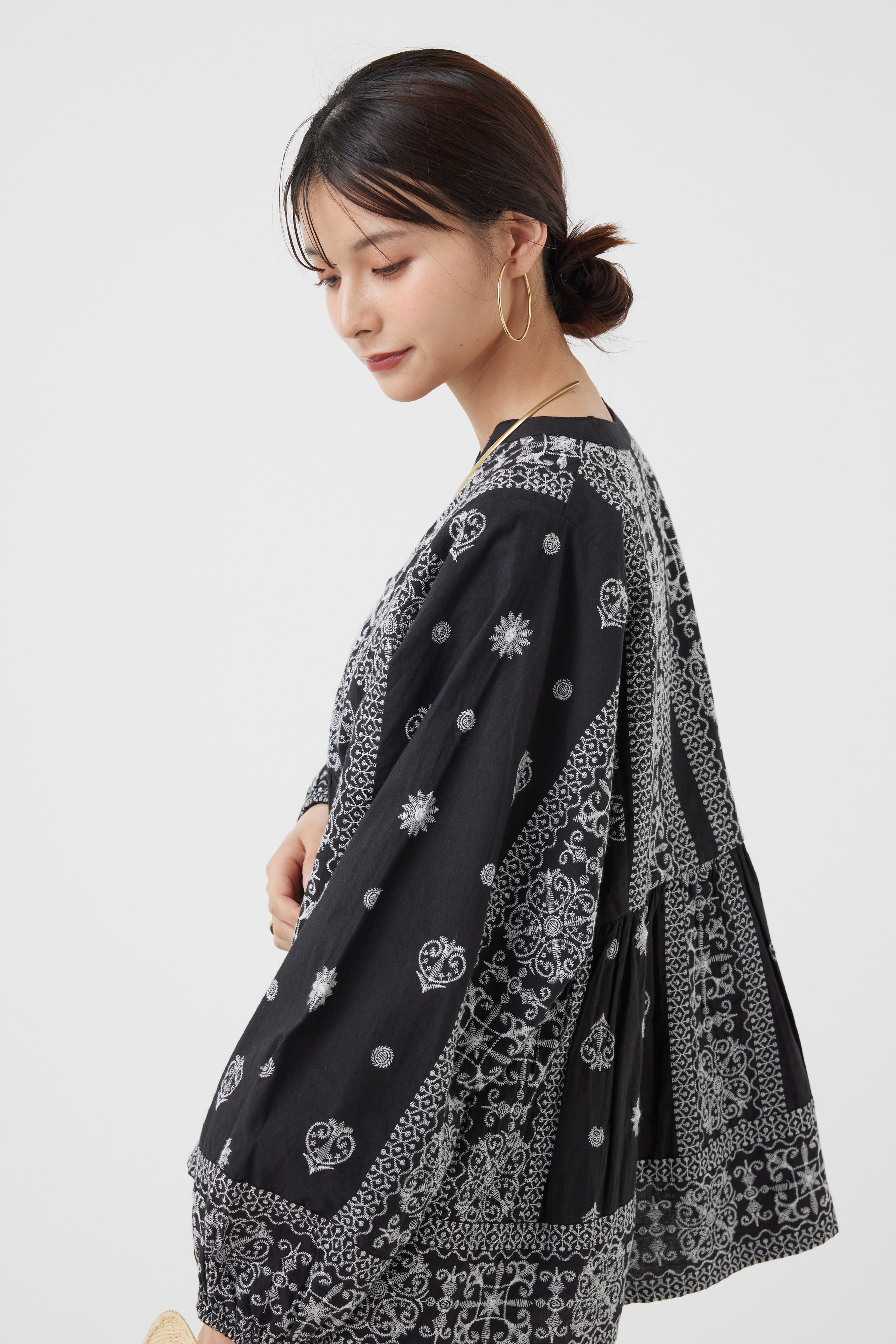 刺繍コットンブラウス(6251-541)