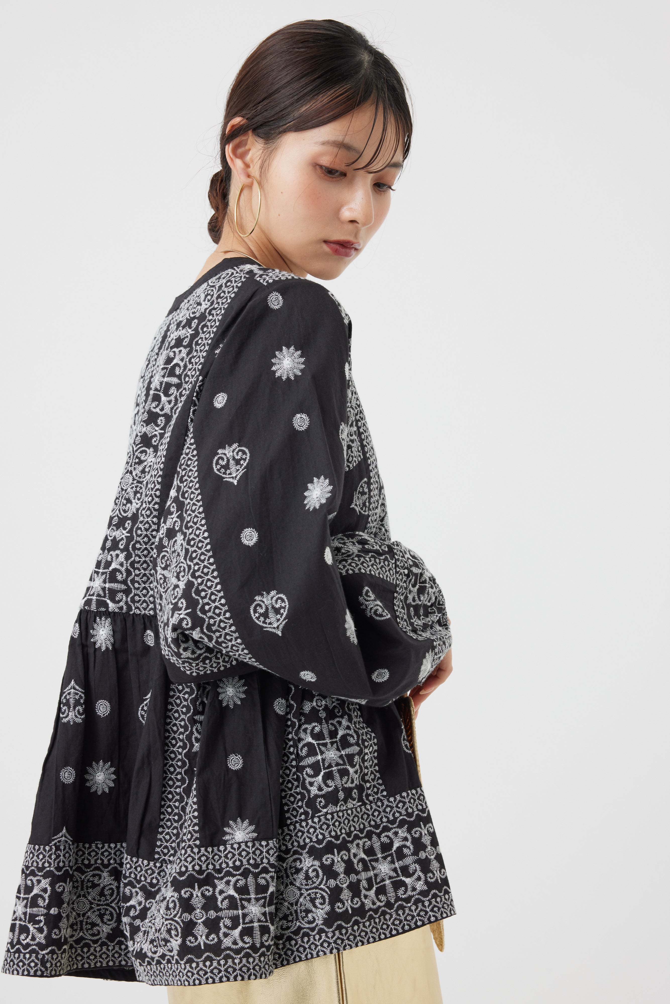 刺繍コットンブラウス(6251-541)