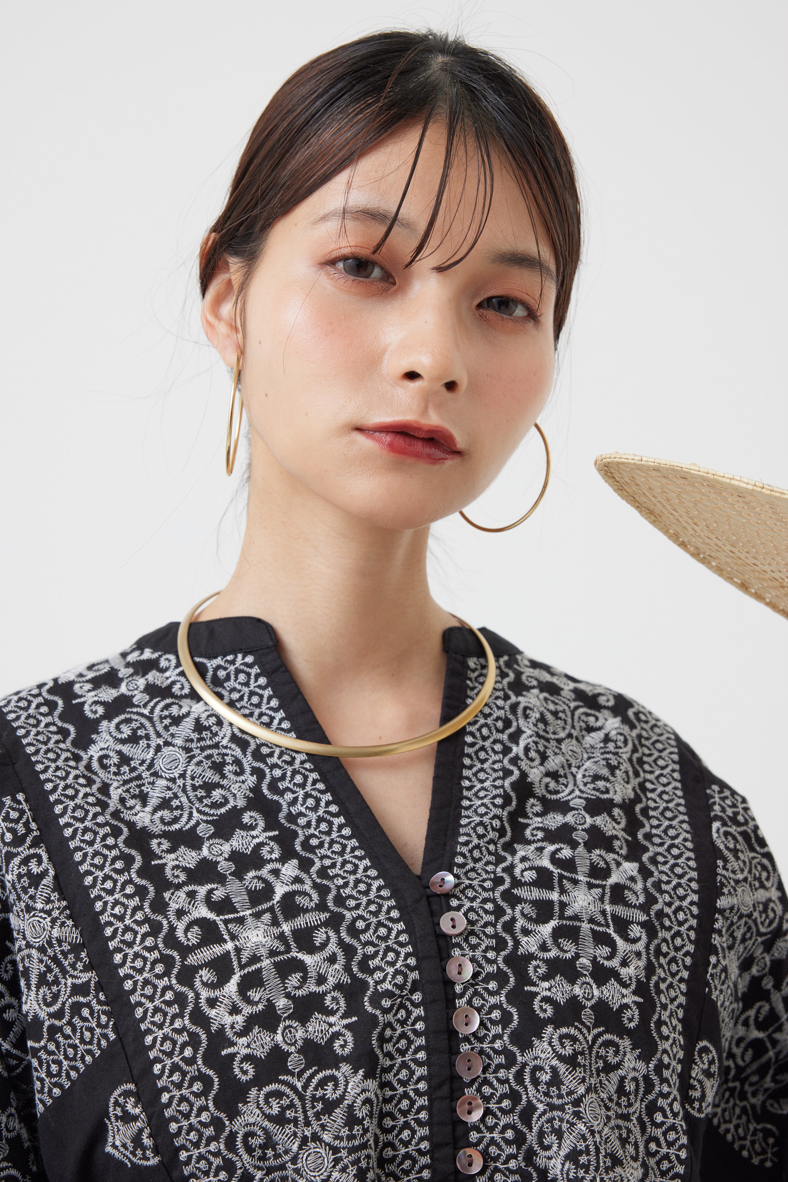 刺繍コットンブラウス(6251-541)