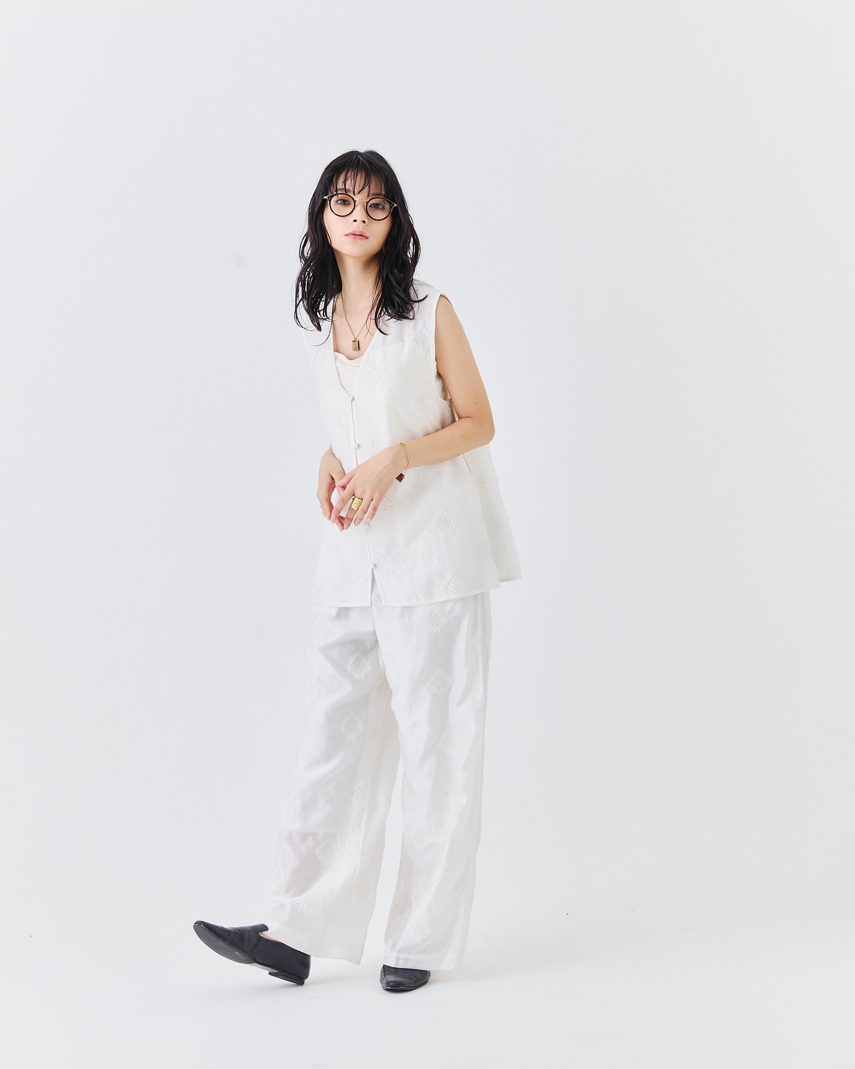 【3.20- 先行予約開始】インド刺繍レイヤード2WAYトップス(6266-319)