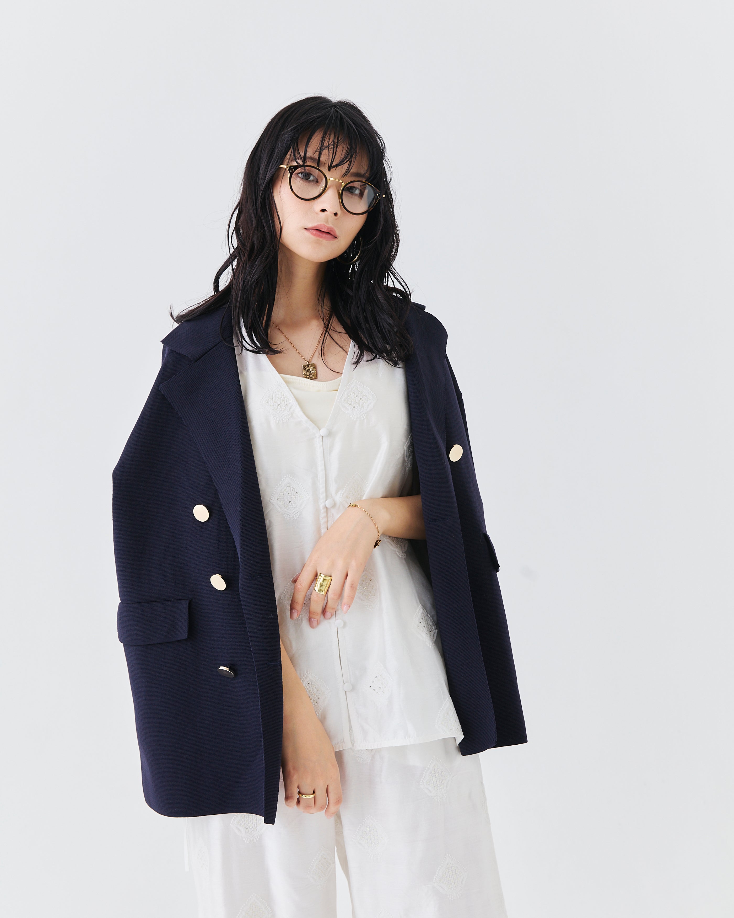 【3.20- 先行予約開始】インド刺繍レイヤード2WAYトップス(6266-319)