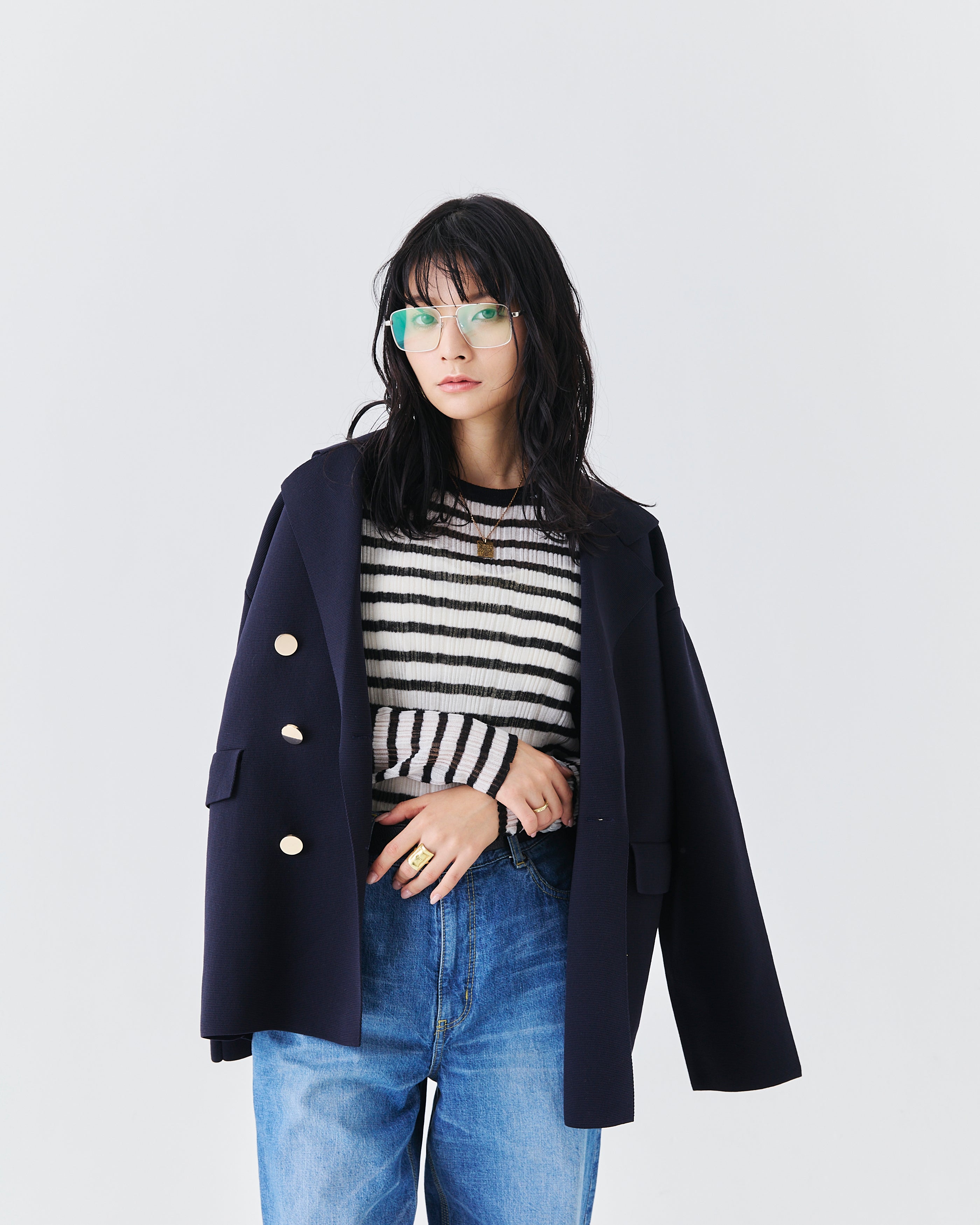 ランダムリブニットトップス(6265-559)