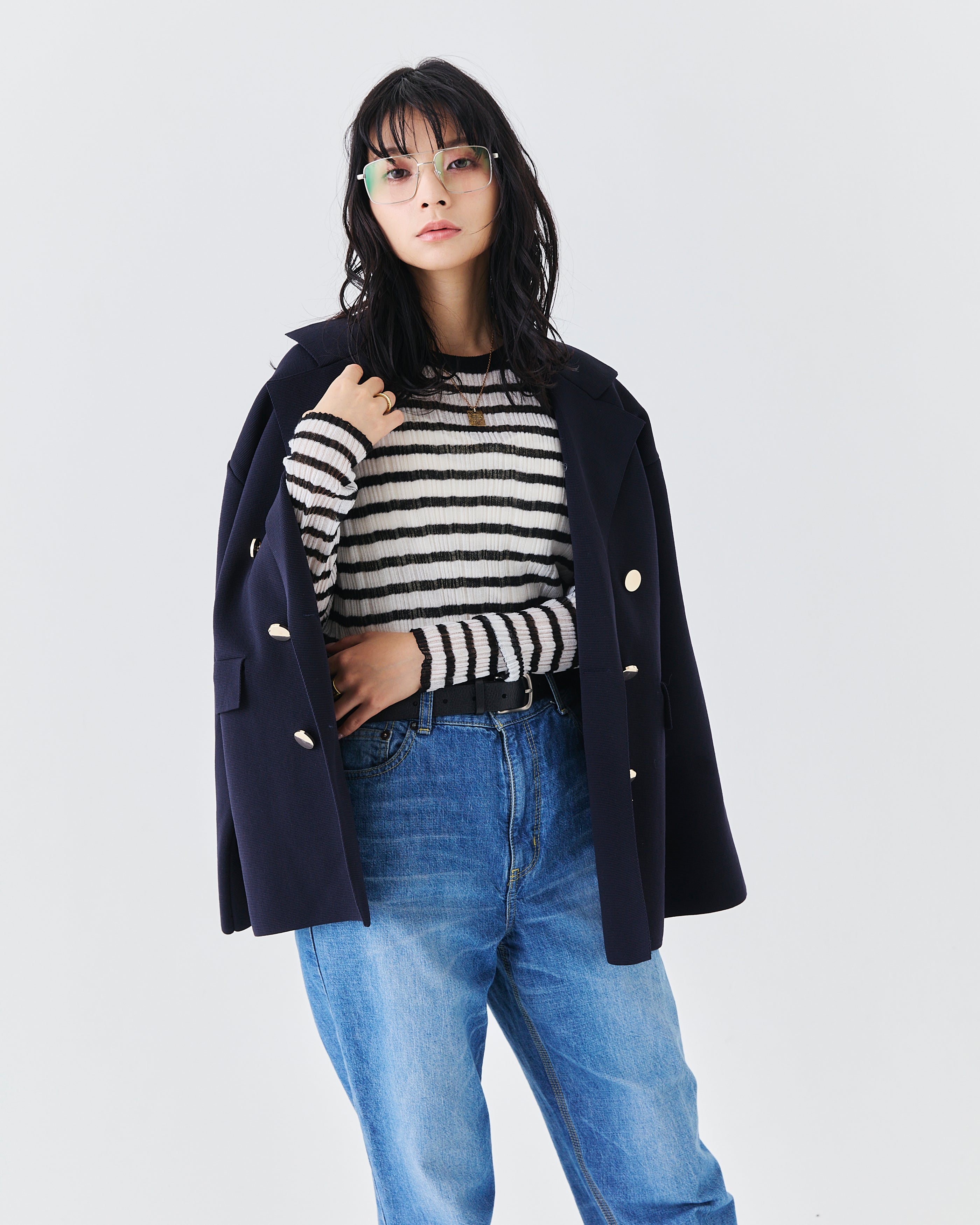 ランダムリブニットトップス(6265-559)