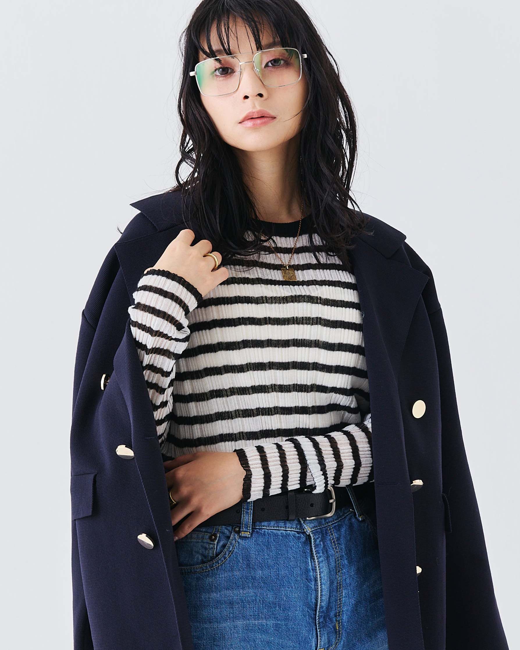 ランダムリブニットトップス(6265-559)