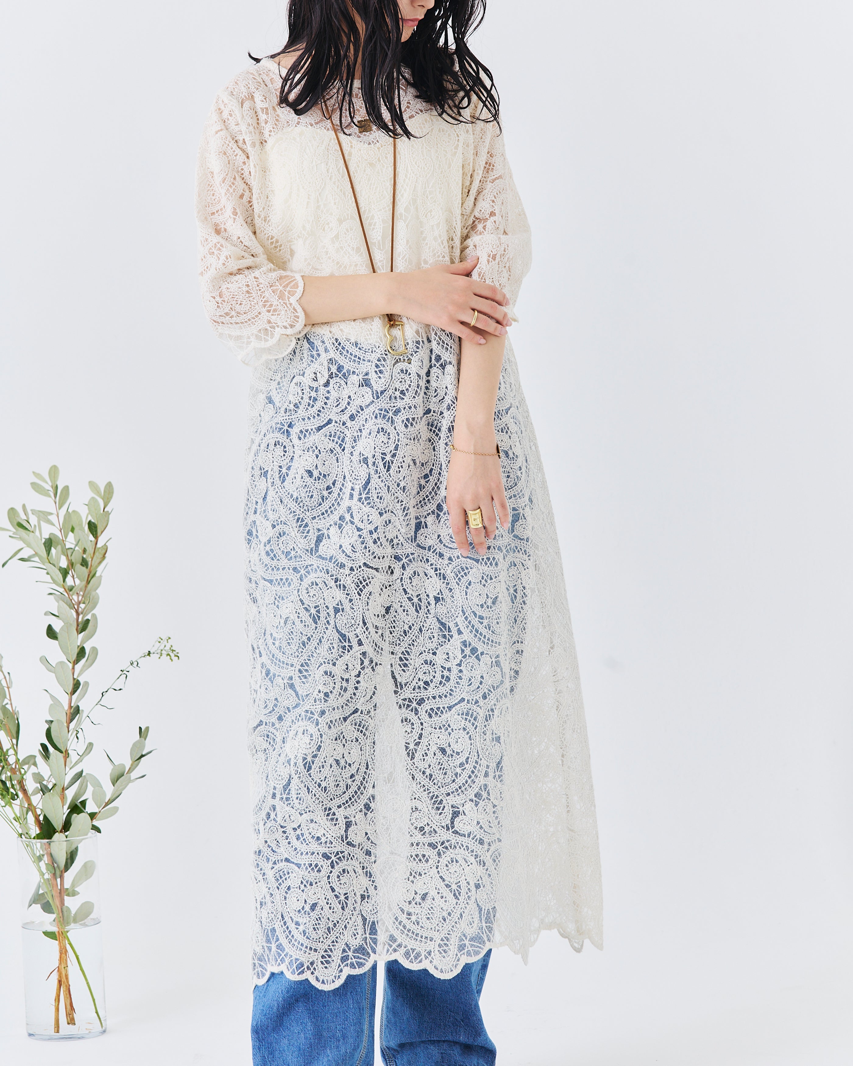 【予約商品/1000Pプレゼント】レースワンピース(6265-556)