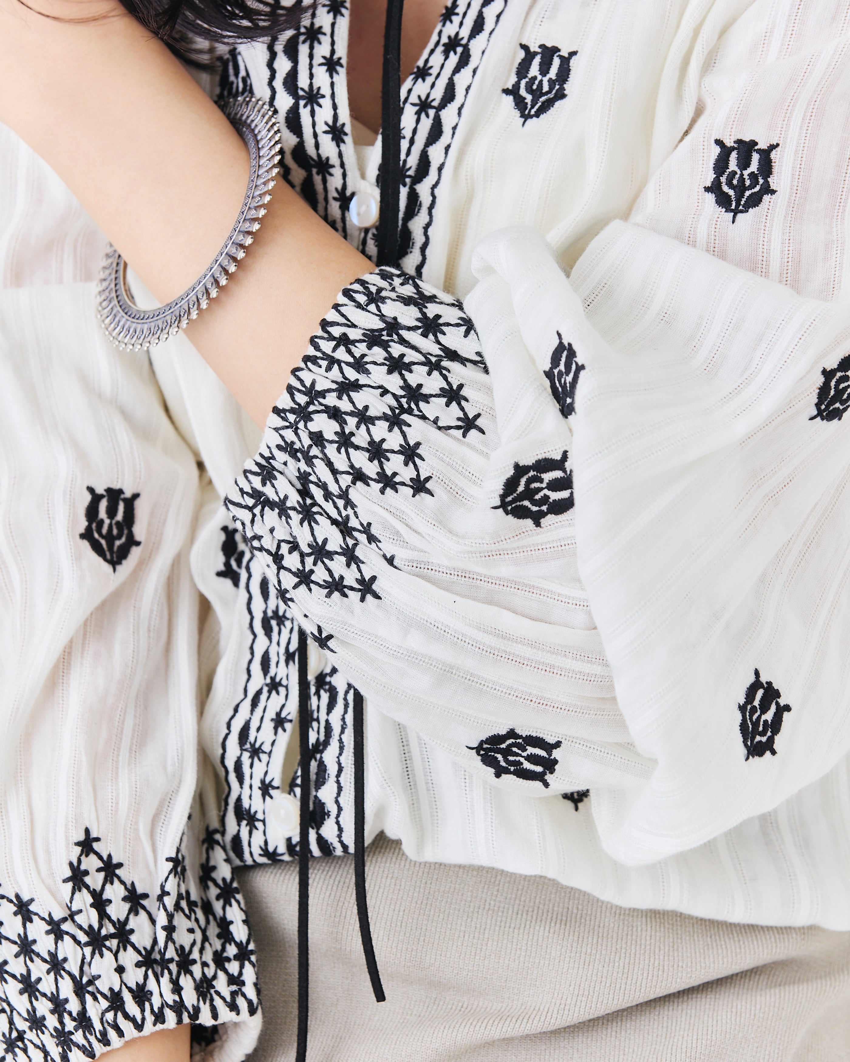 【先行予約】インド刺繍ブラウス(6265-595)