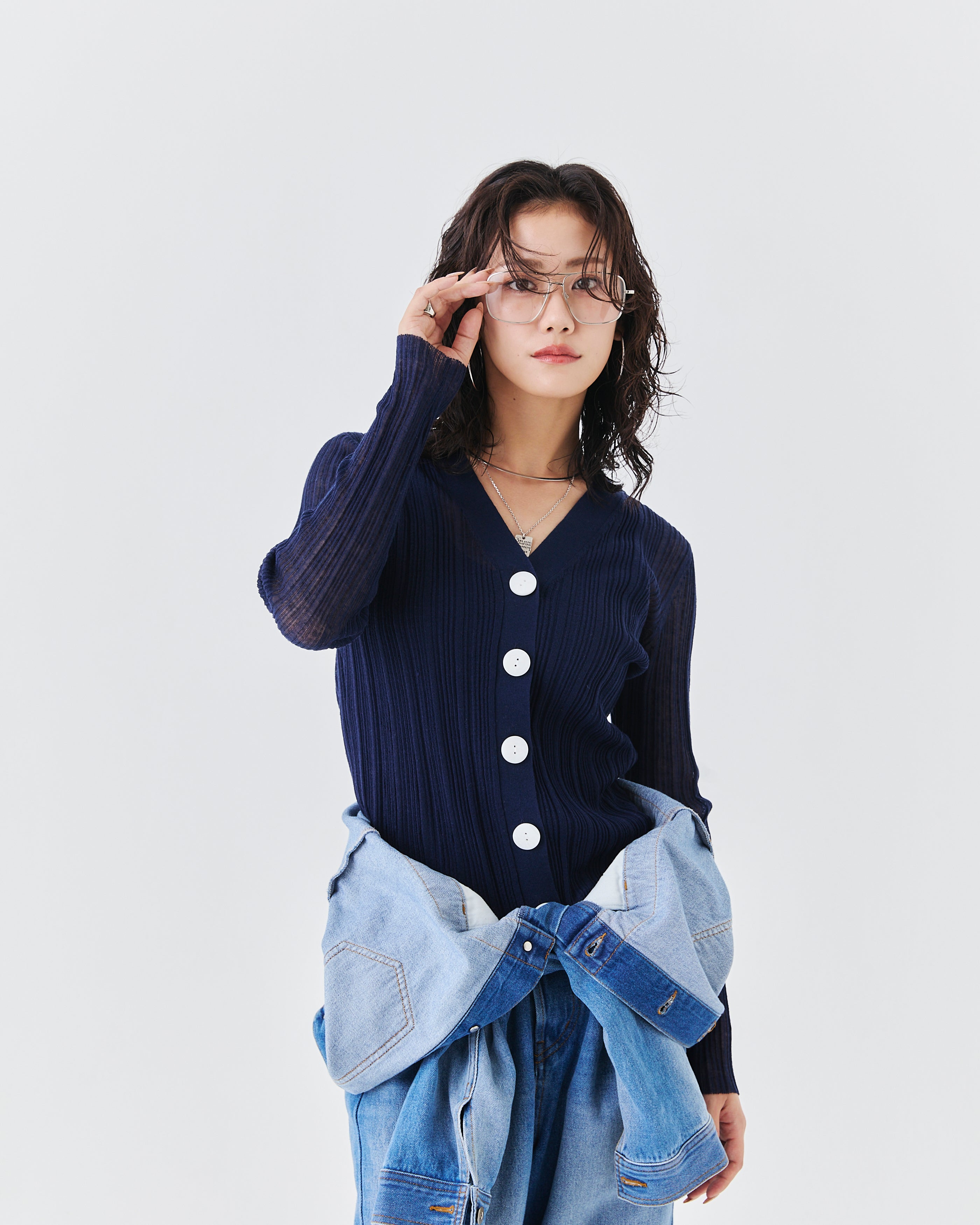 【comming soon】ランダムリブニットカーディガン(6266-340)