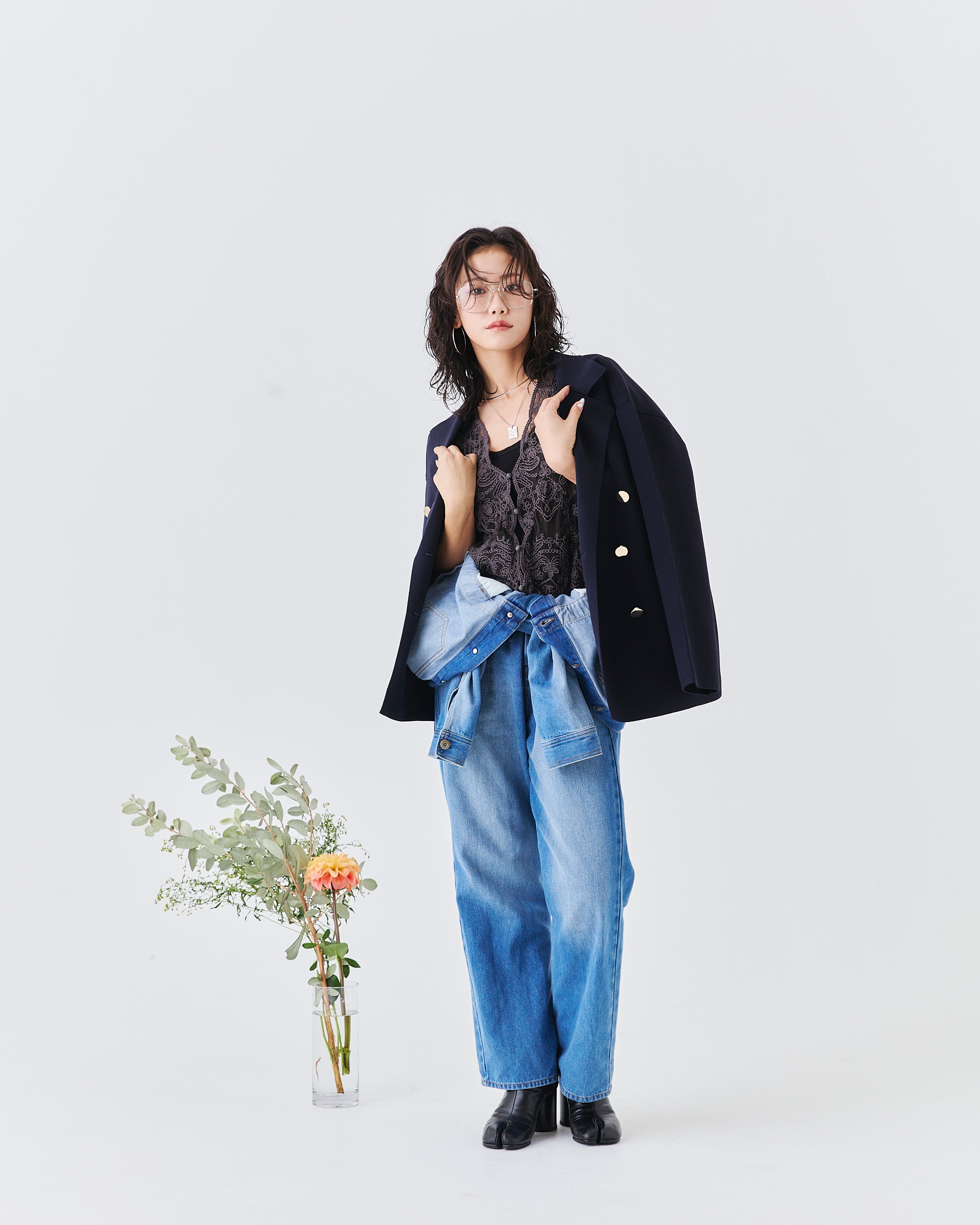 【comming soon】立体コード刺繍レース ベスト(6266-333)