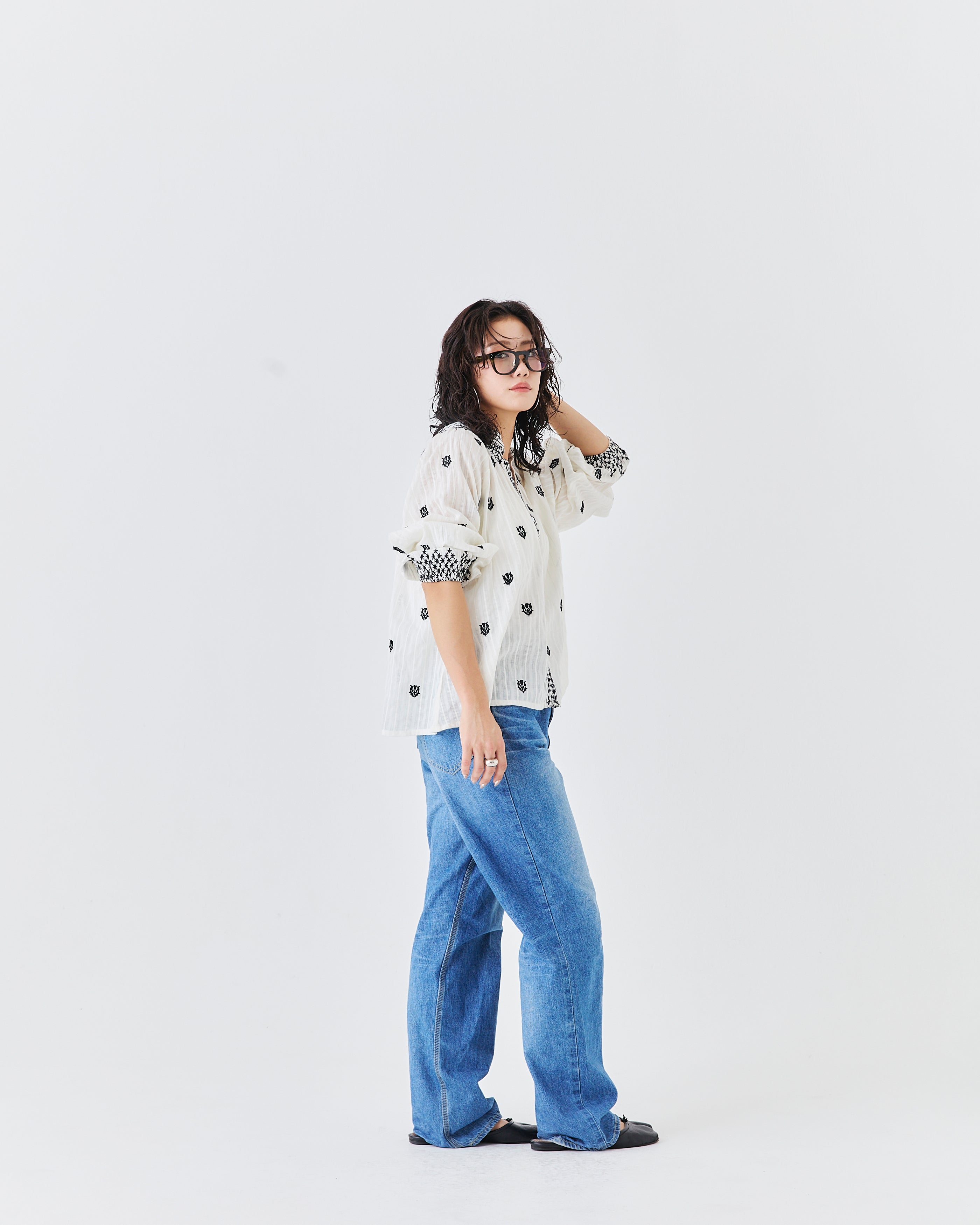 【先行予約】インド刺繍ブラウス(6265-595)