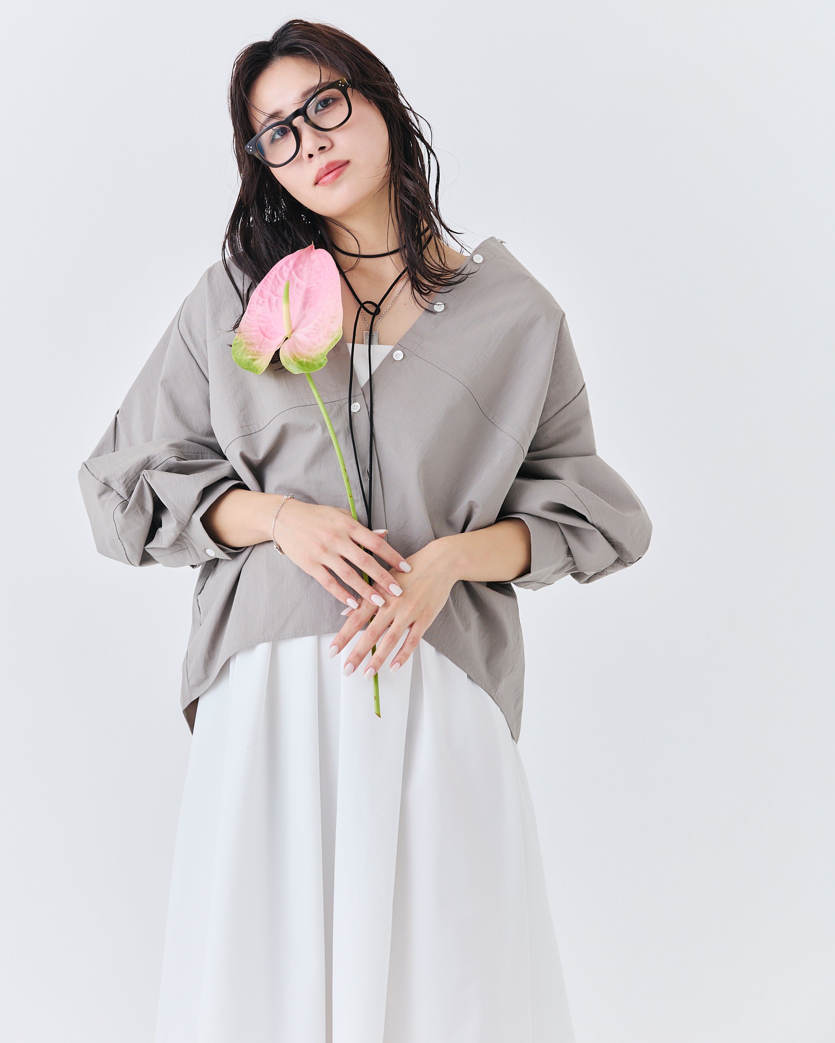 バルーンスリーブシャツ(6265-574)