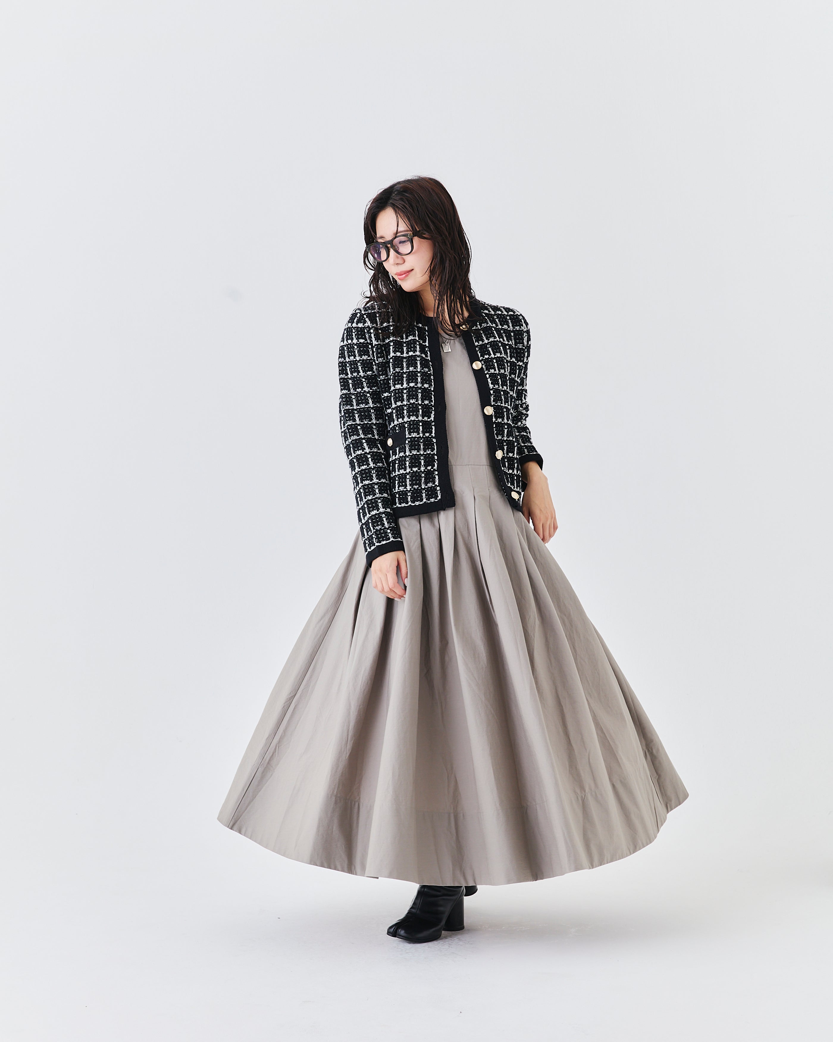 ツイードコットンカーディガン(6265-551)