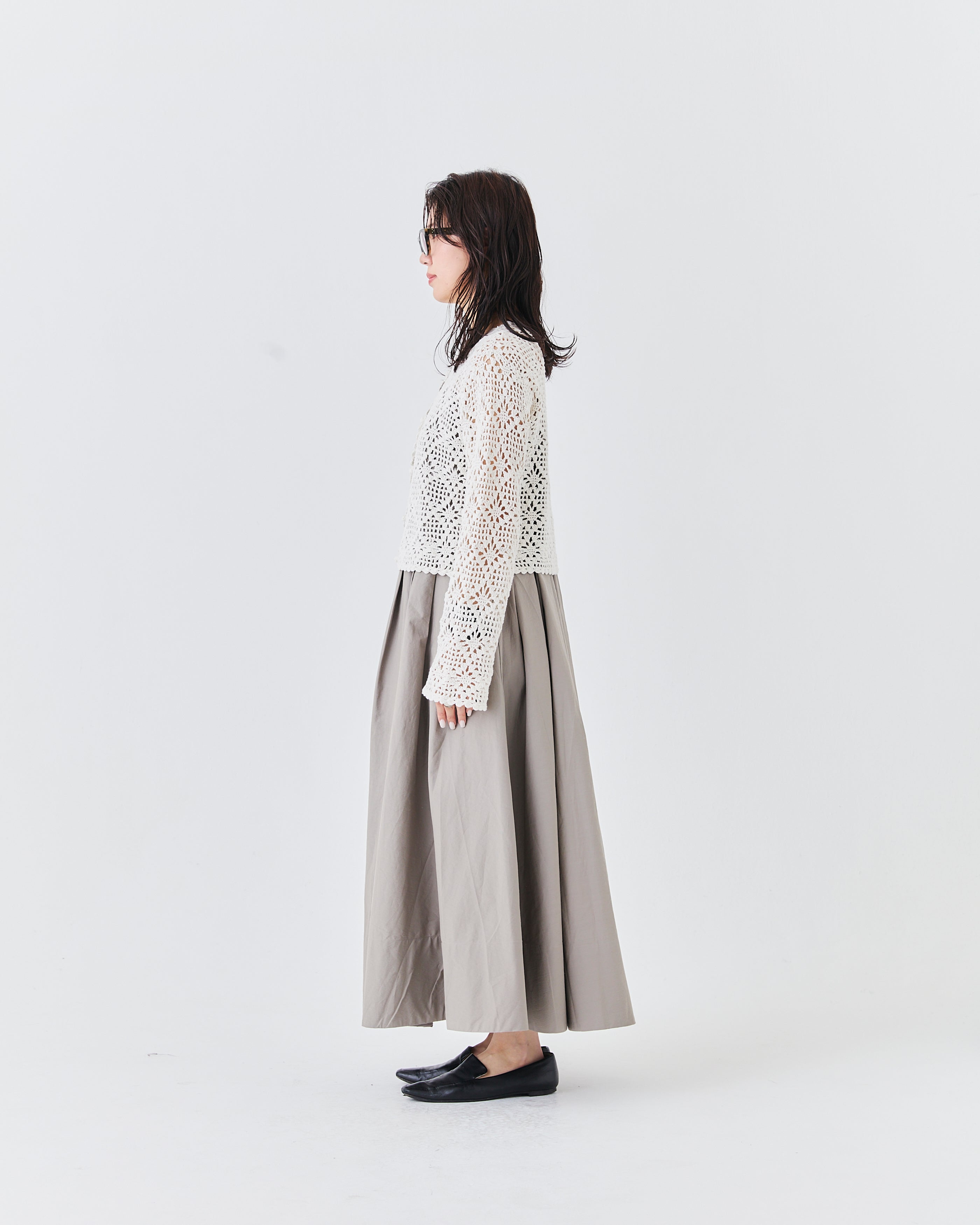 ハンド編みクロシェットカーディガン(6265-597)