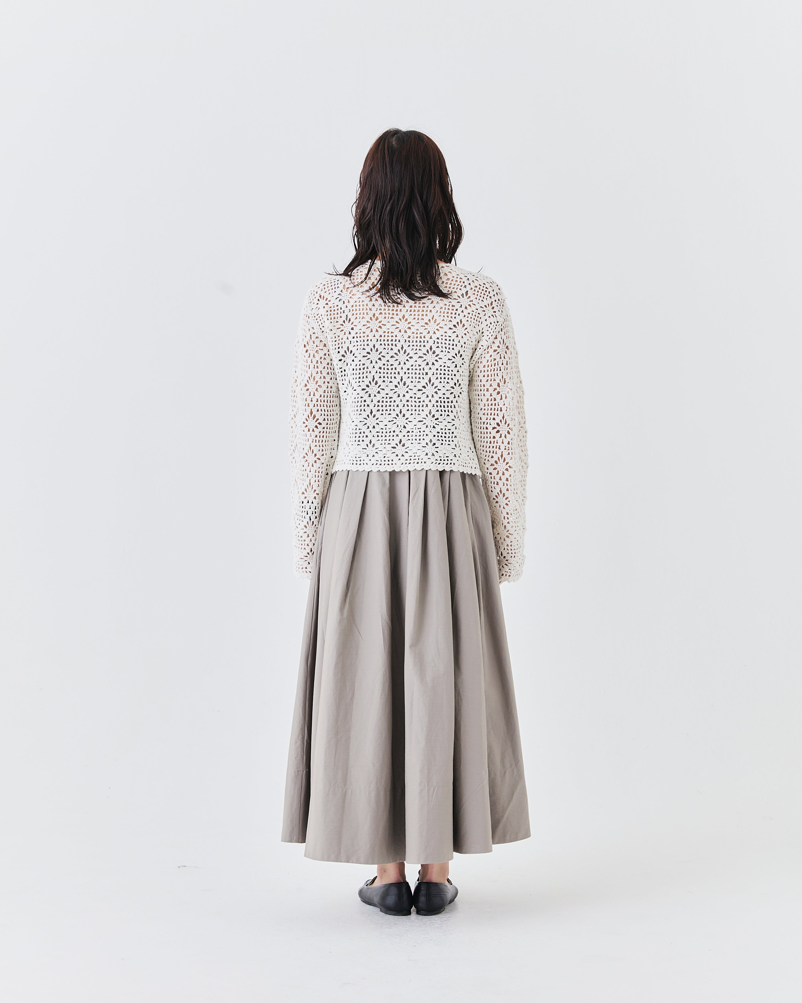 ハンド編みクロシェットカーディガン(6265-597)
