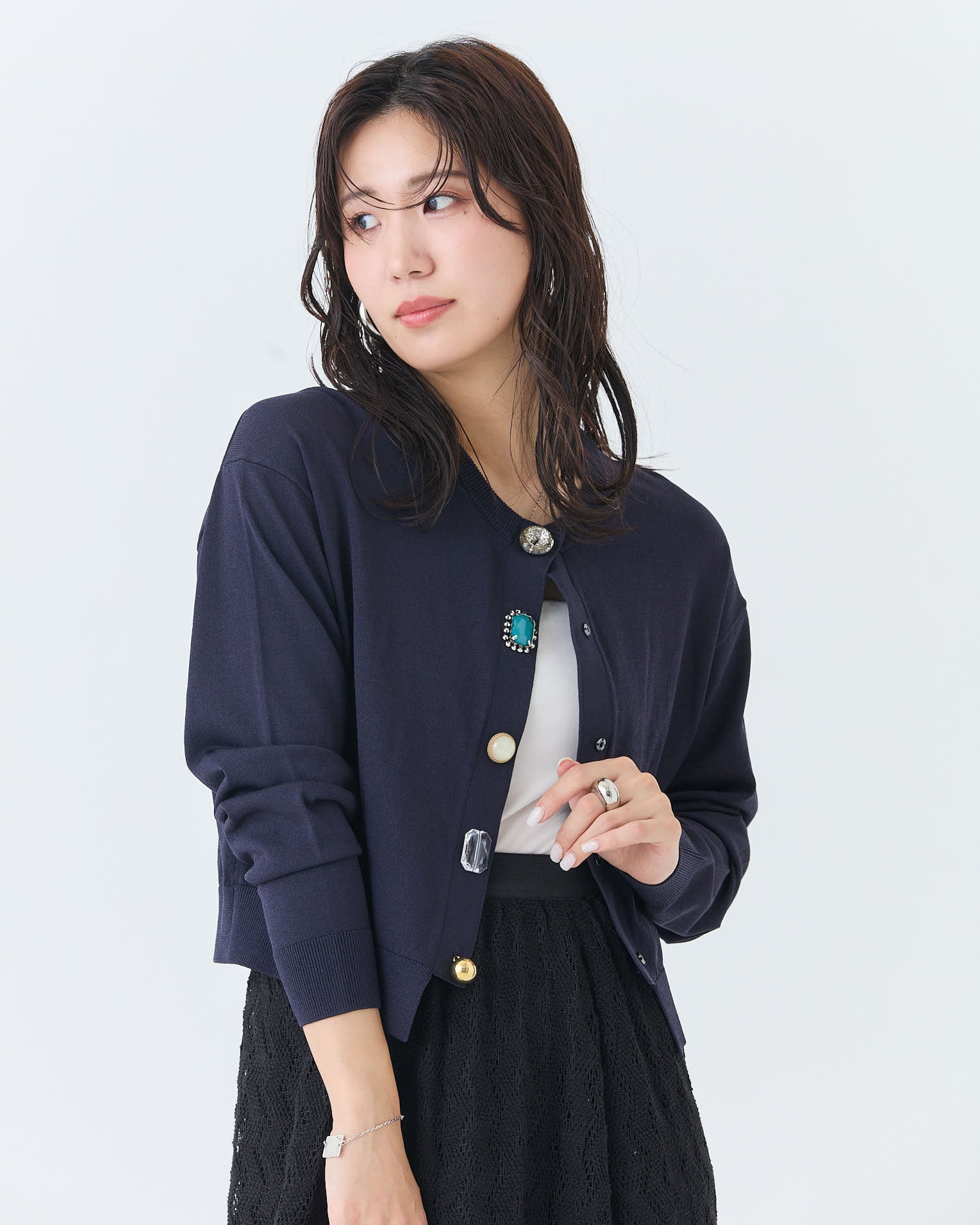 2026SSビジューカーディガン(6265-685)