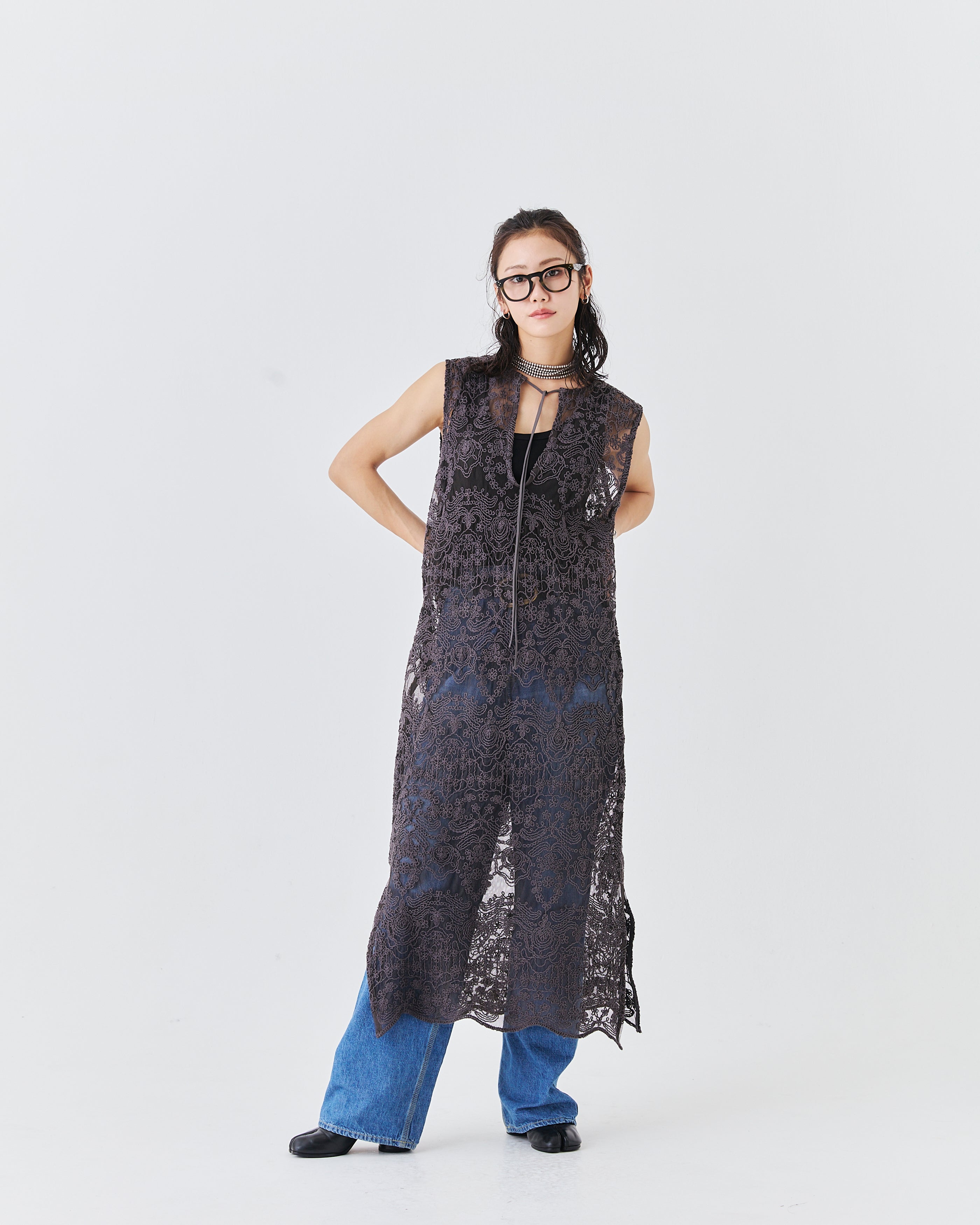 【comming soon】立体コード刺繍レースワンピース(6266-332)