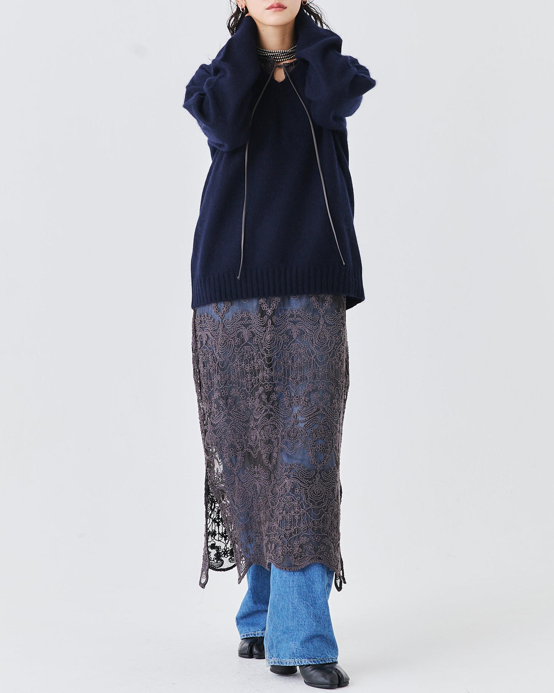 【comming soon】立体コード刺繍レースワンピース(6266-332)