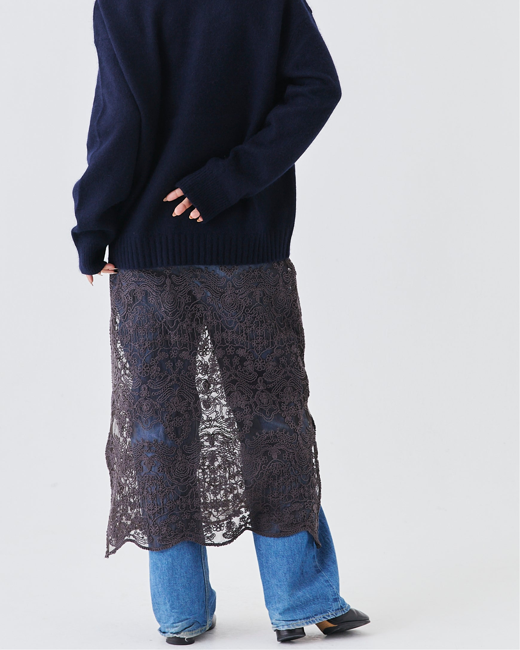 【comming soon】立体コード刺繍レースワンピース(6266-332)