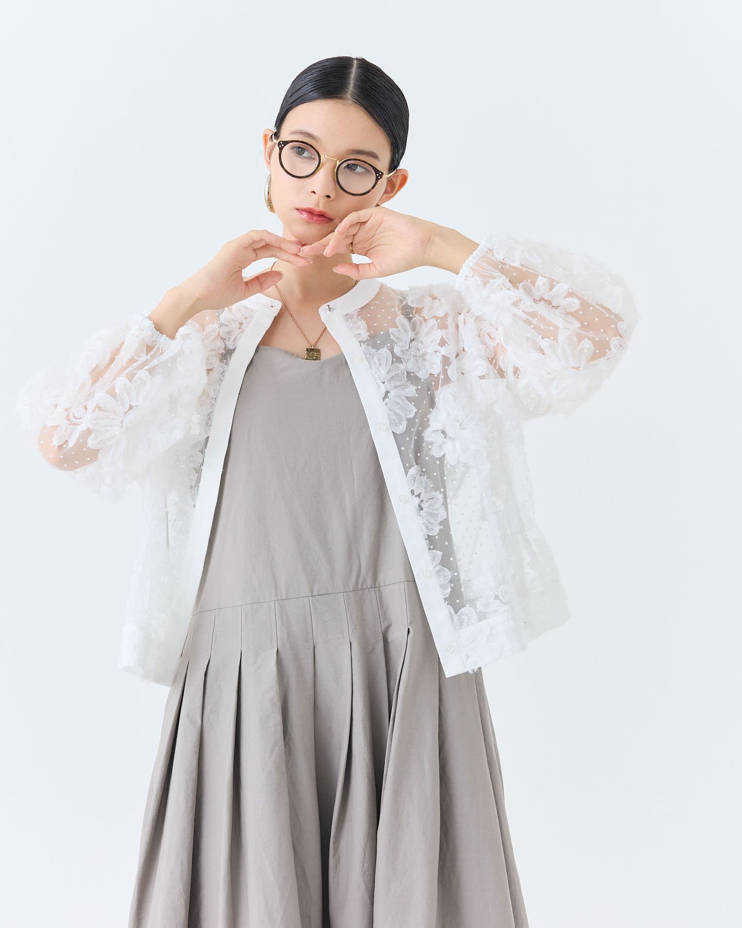 【予約終了】プリーツマキシドレス(6265-573)