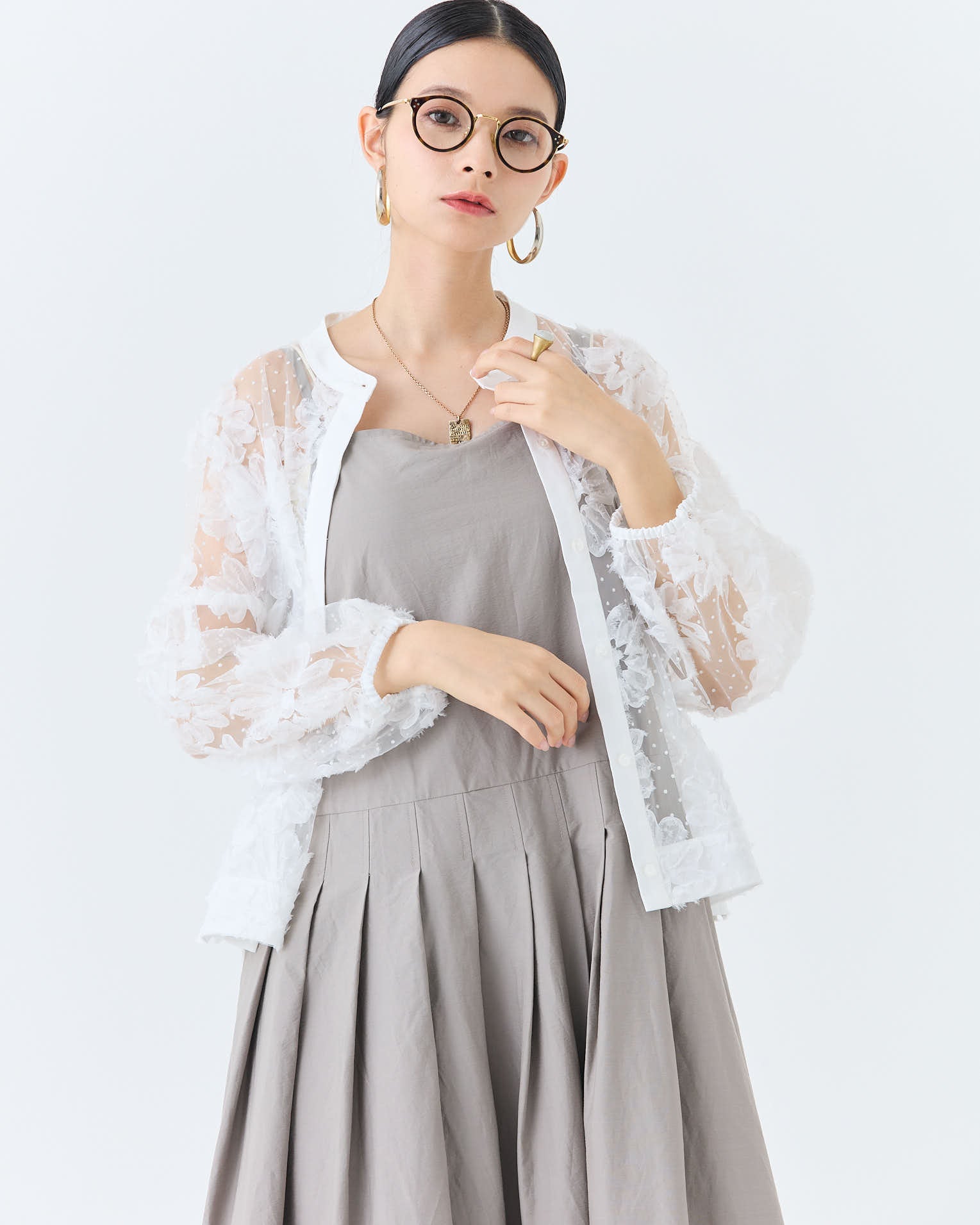 プリーツマキシドレス(6265-573)