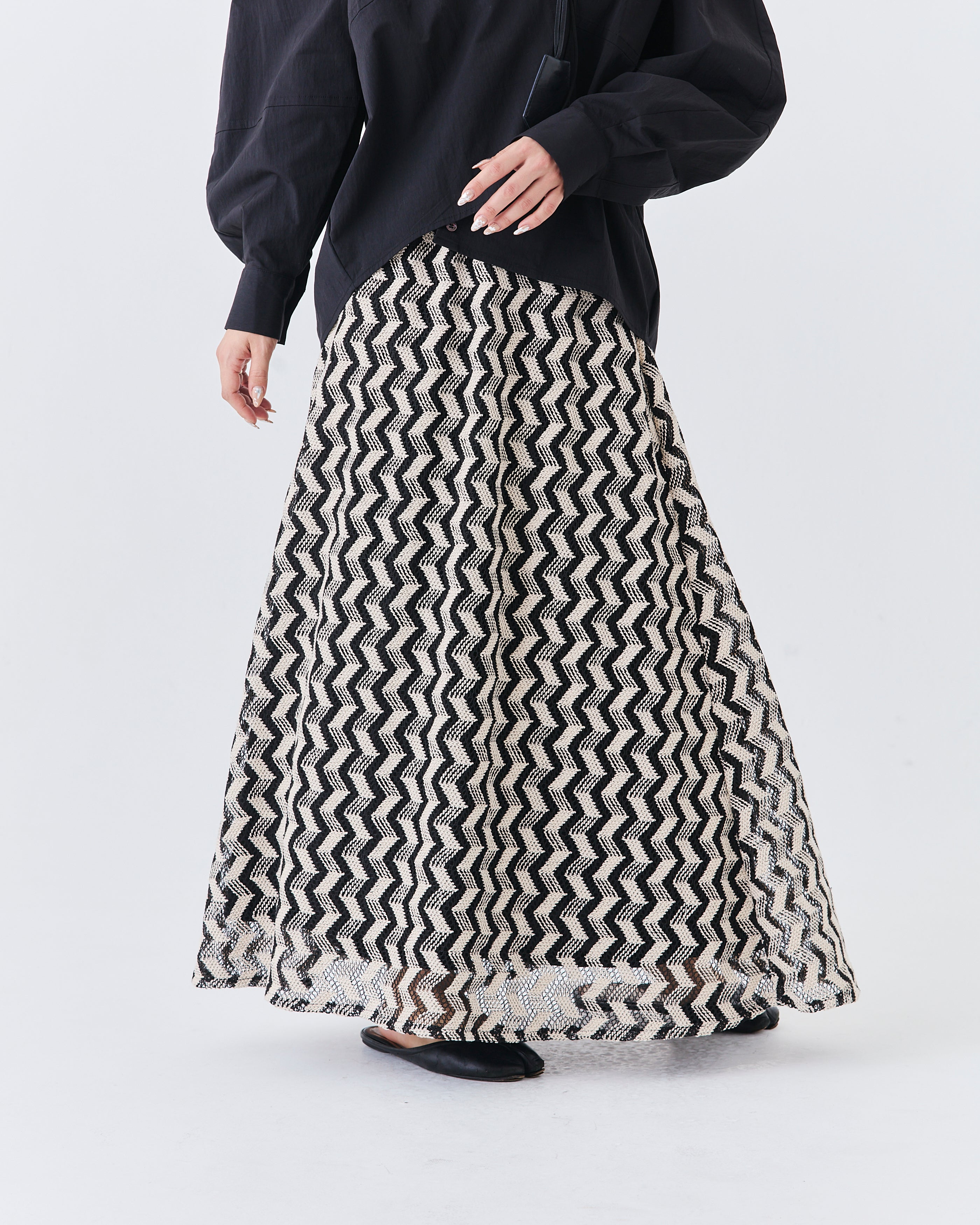 ジェオメトリックレーススカート(6265-554)