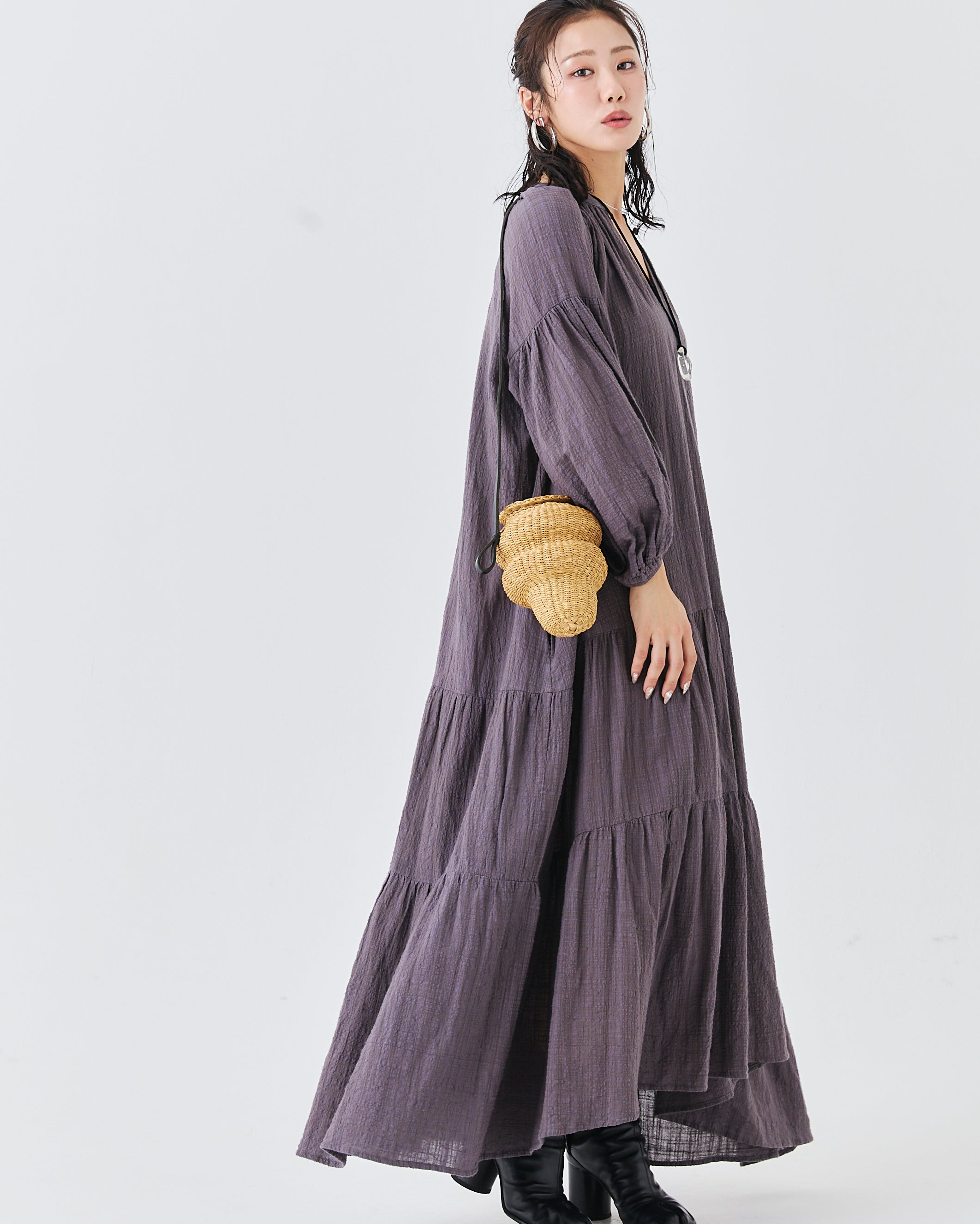 【先行予約】インドティアードドレス(6265-301)