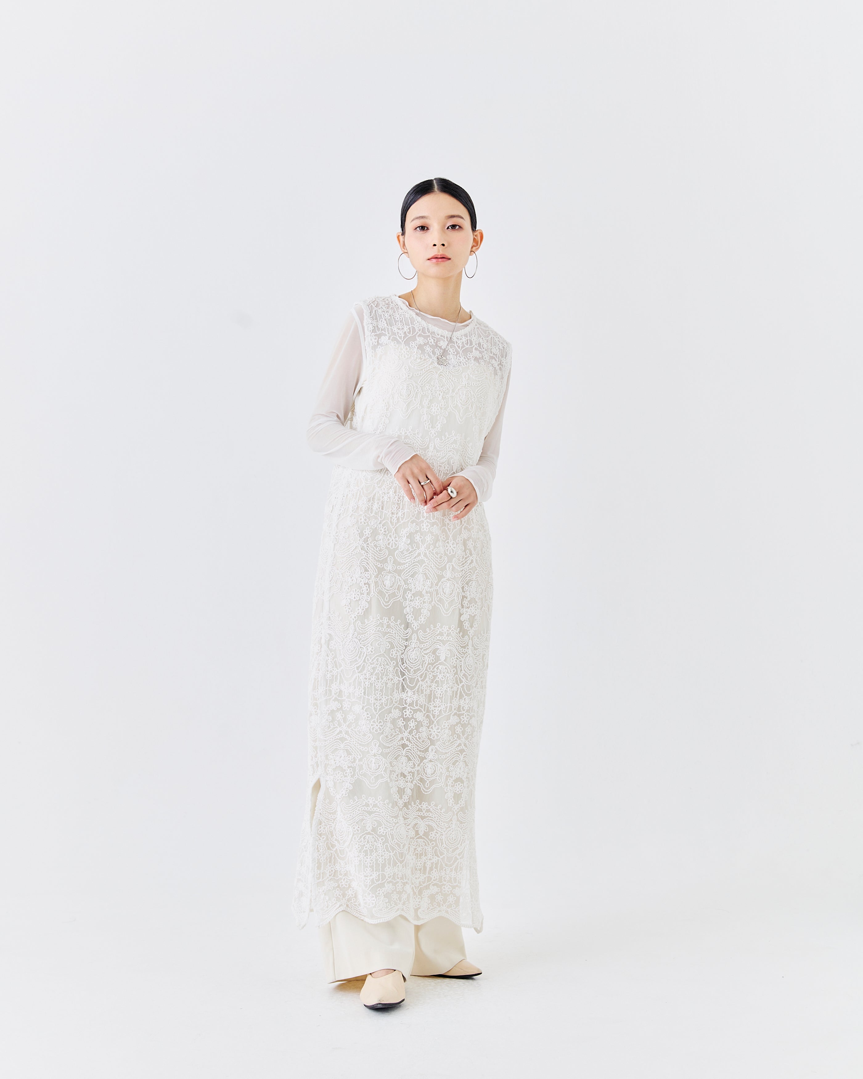 【comming soon】立体コード刺繍レースワンピース(6266-332)