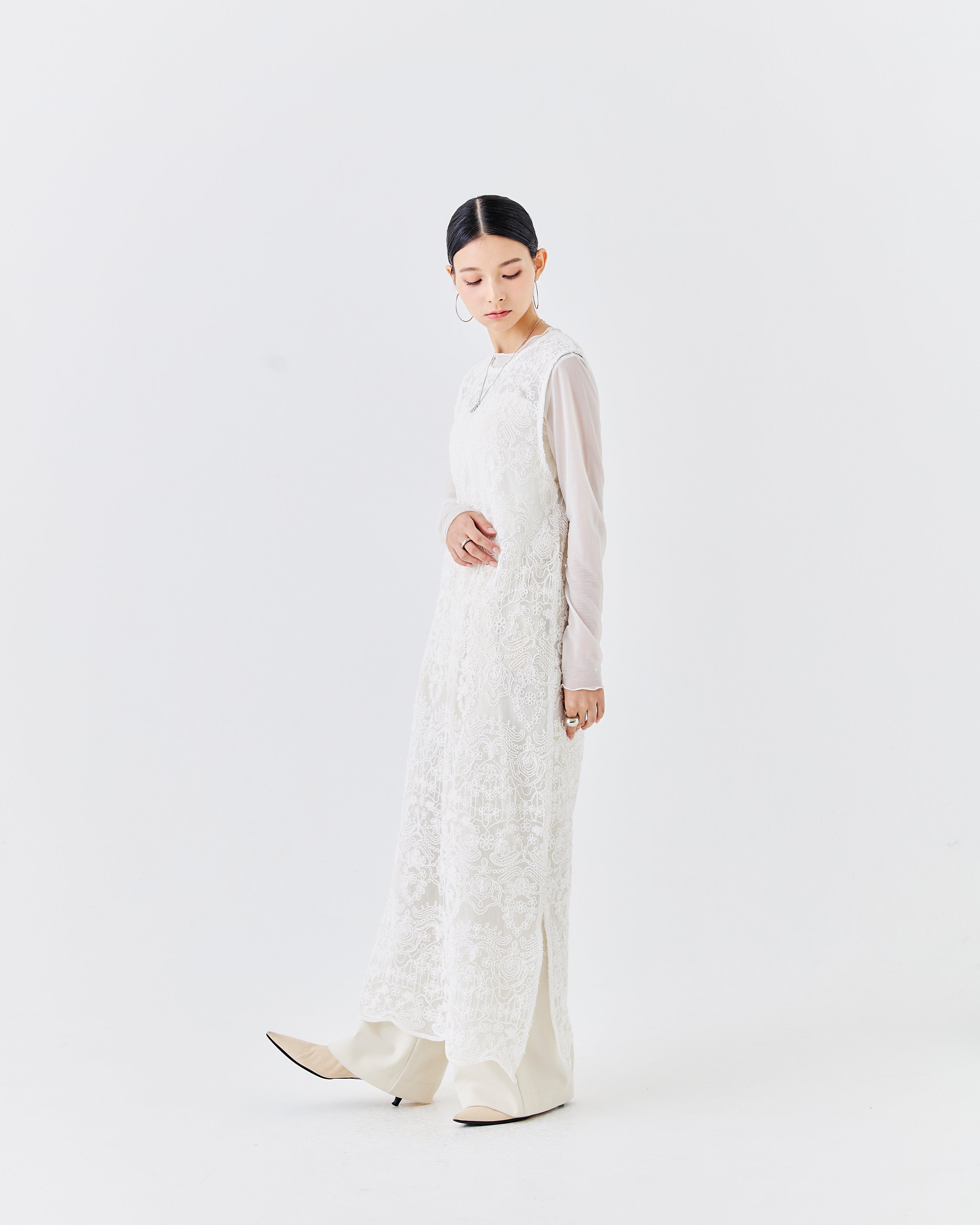 【comming soon】立体コード刺繍レースワンピース(6266-332)