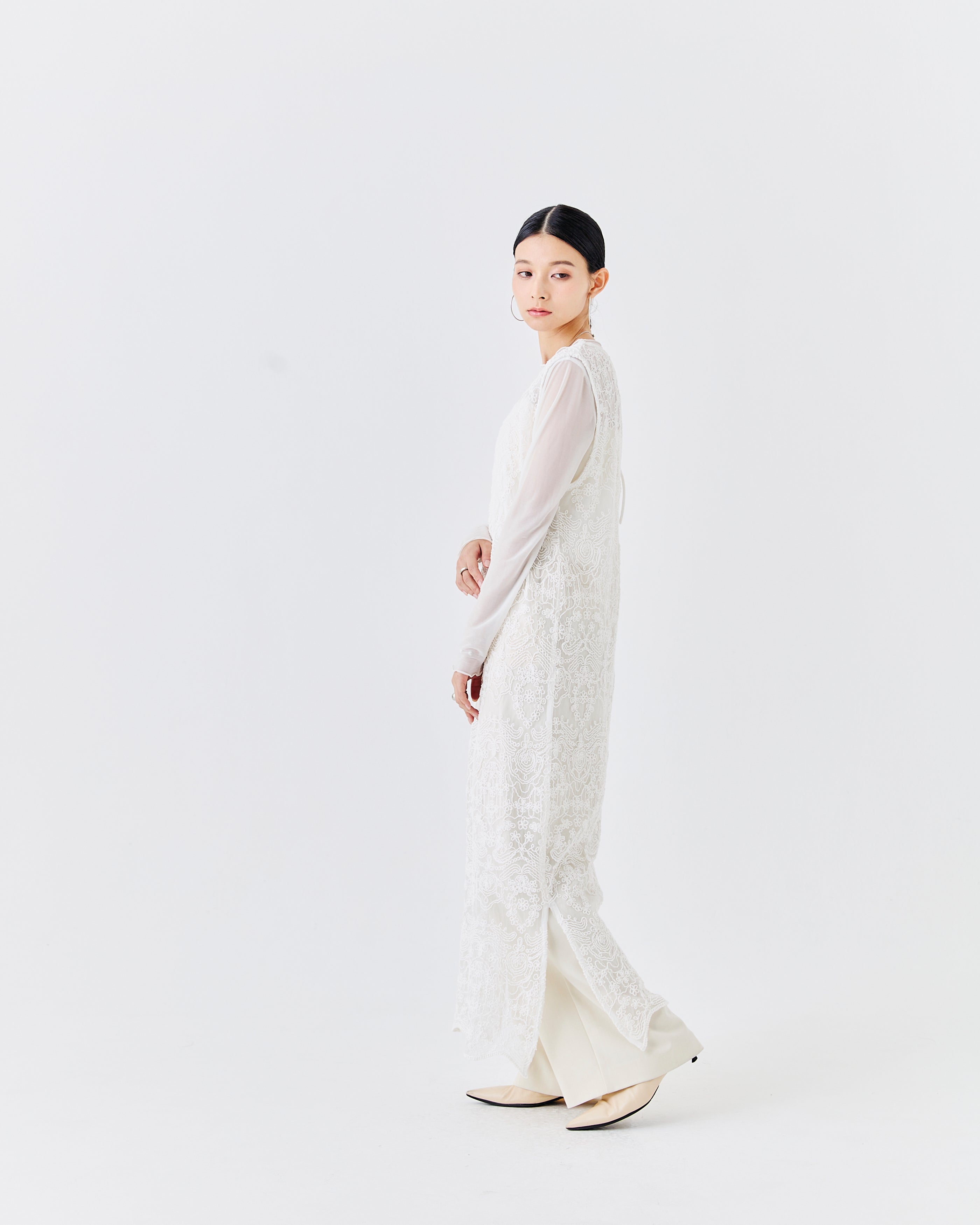 【comming soon】立体コード刺繍レースワンピース(6266-332)