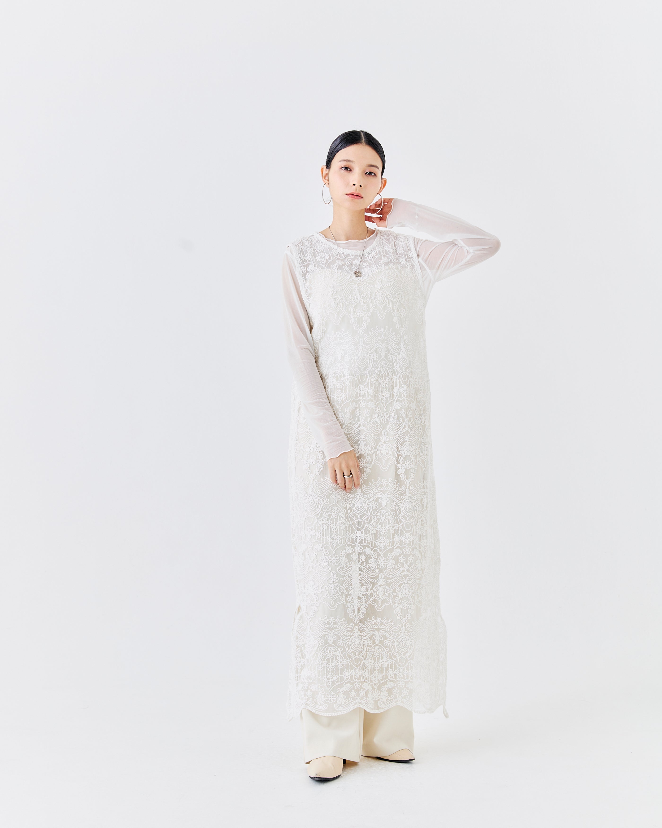 【comming soon】立体コード刺繍レースワンピース(6266-332)