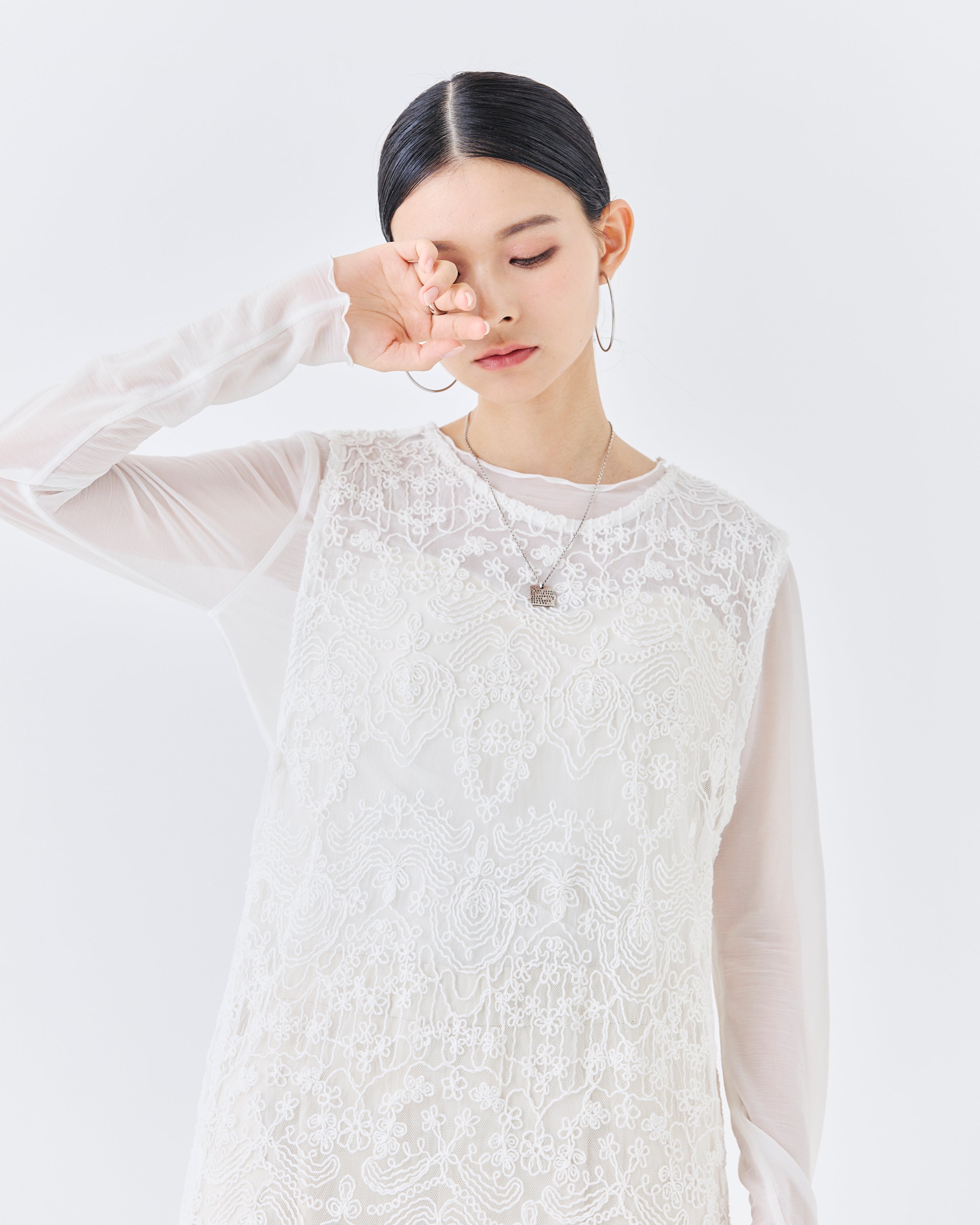 【comming soon】立体コード刺繍レースワンピース(6266-332)