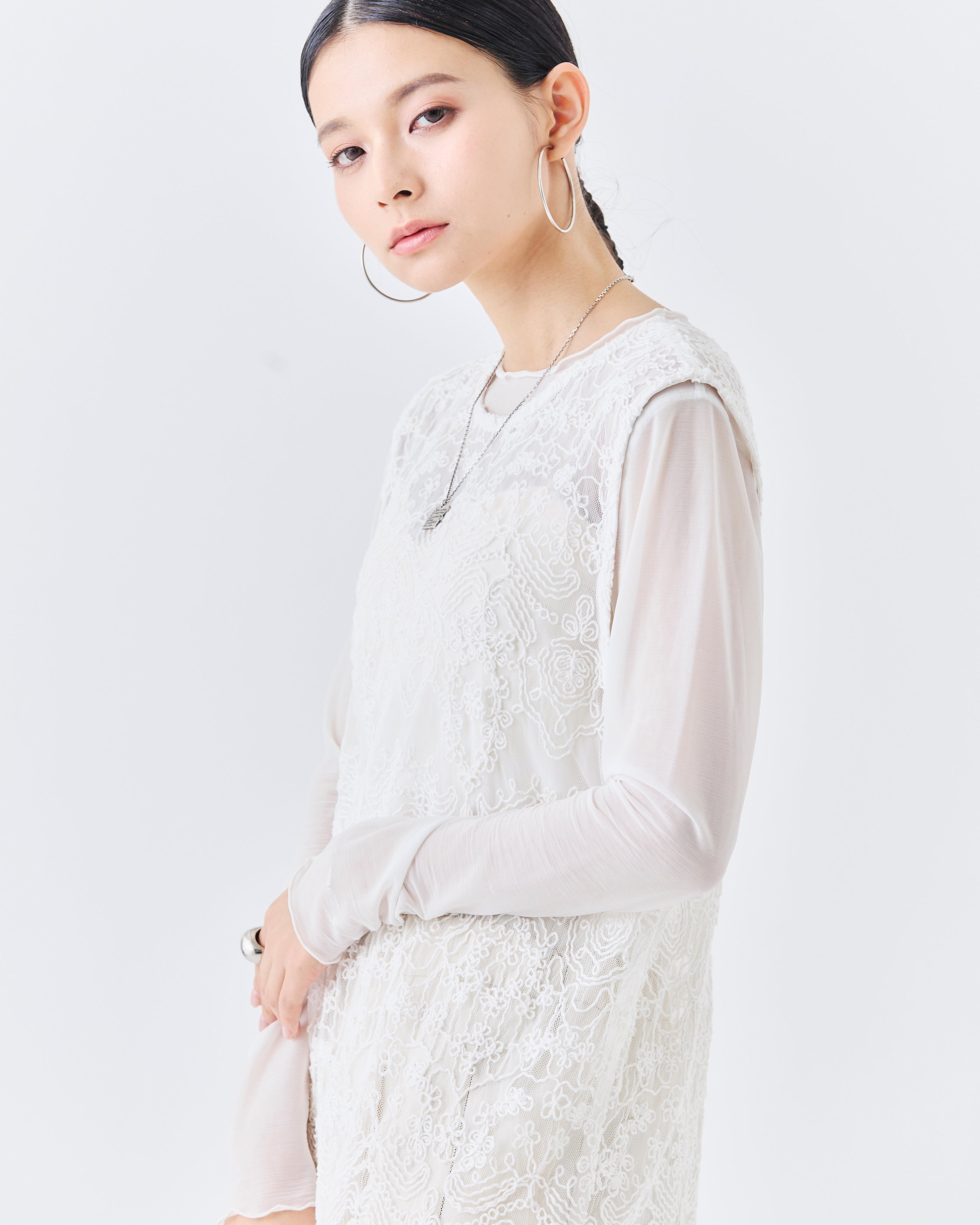 【comming soon】立体コード刺繍レースワンピース(6266-332)