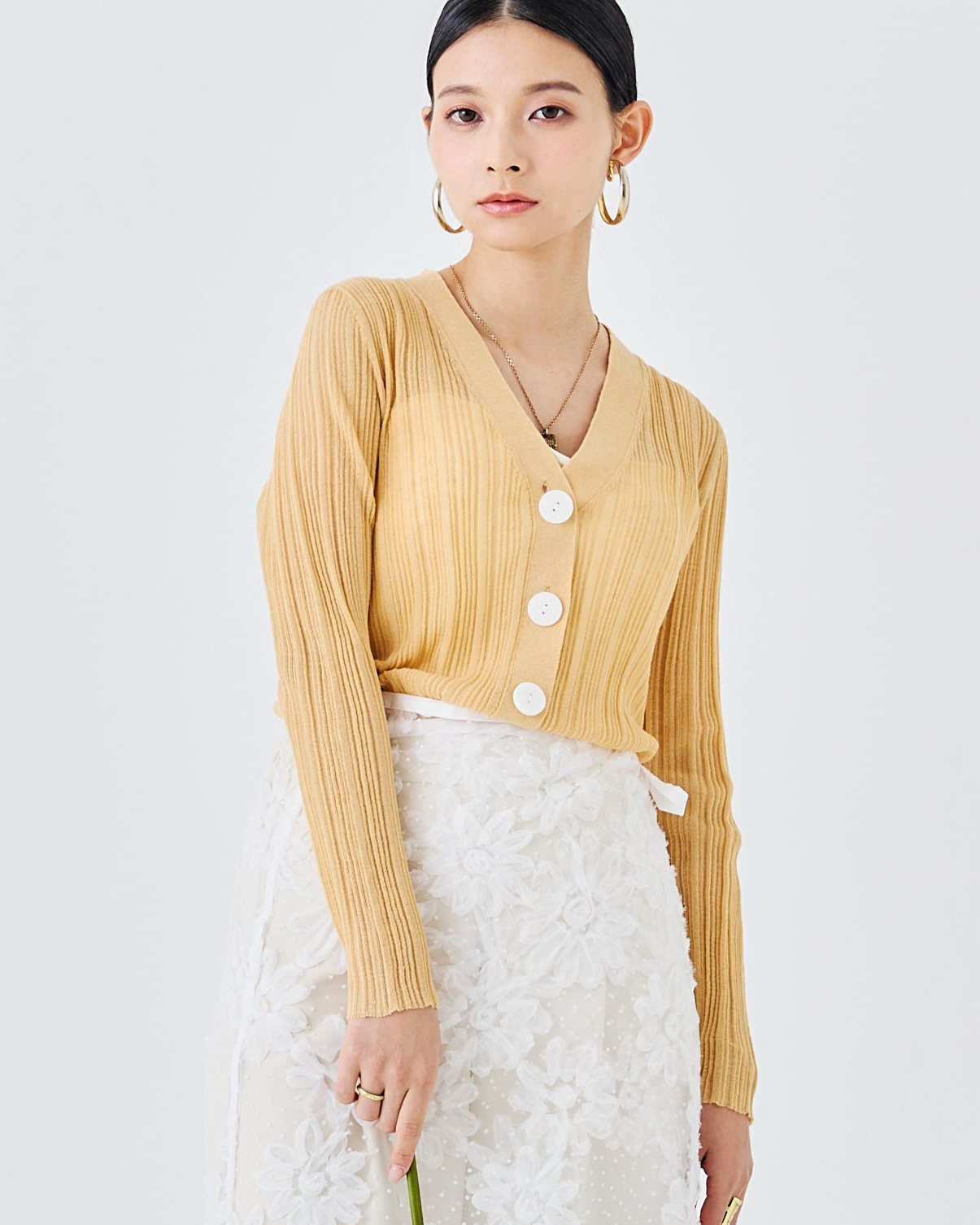 【comming soon】ランダムリブニットカーディガン(6266-340)