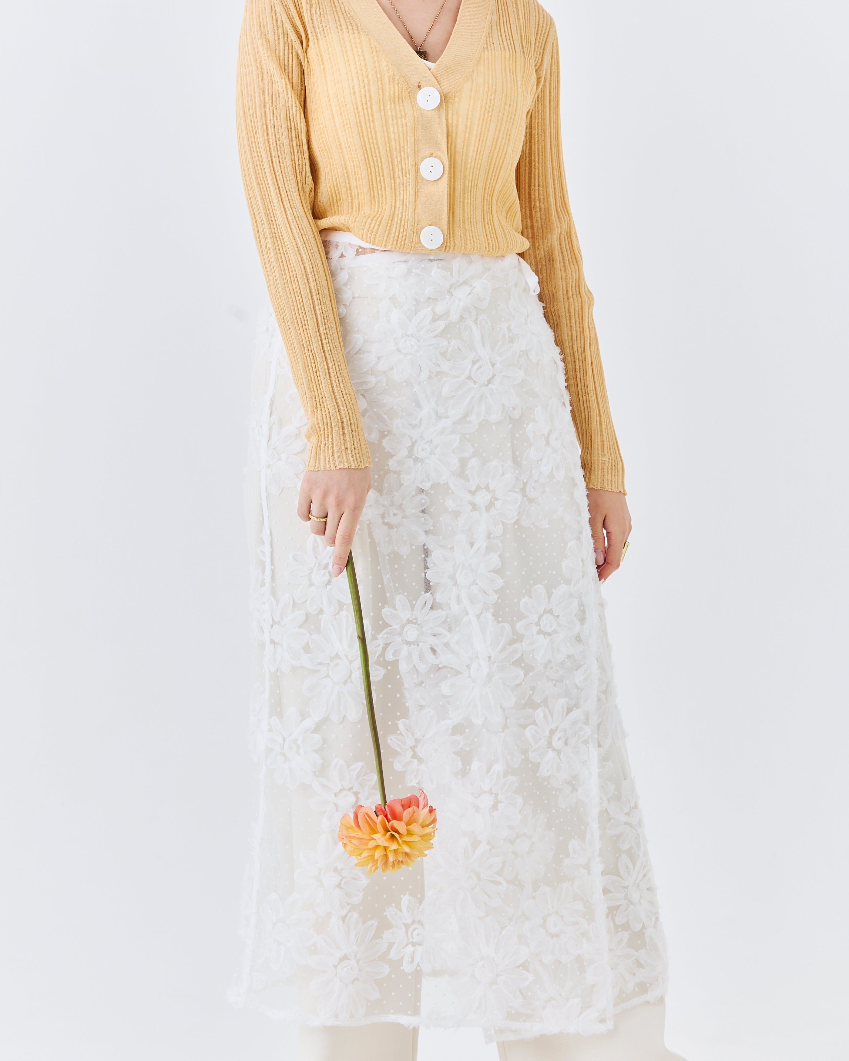 フラワーレースラップスカート(6266-338)