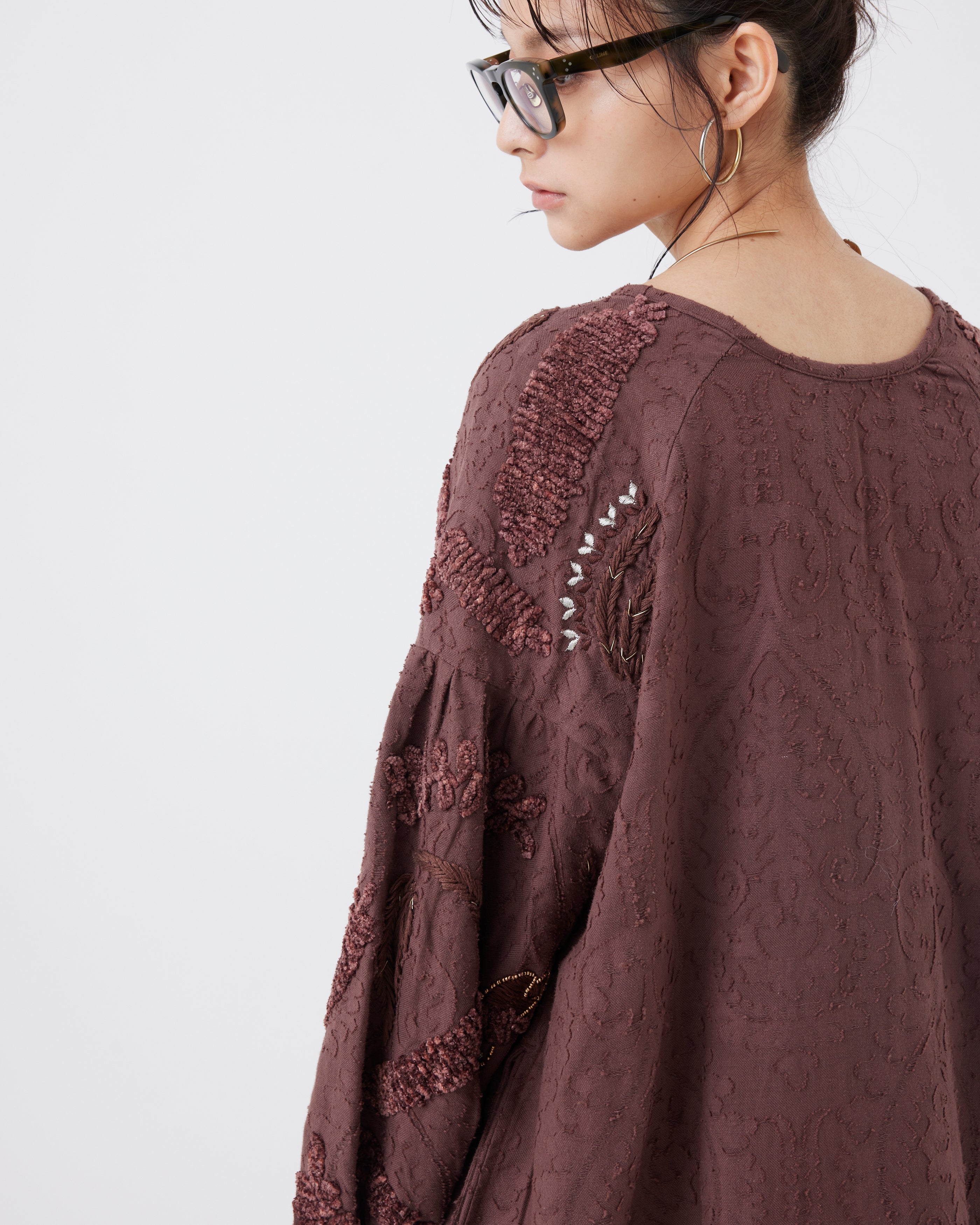 テクニカル刺繍ジャガードワンピース(6264-545)