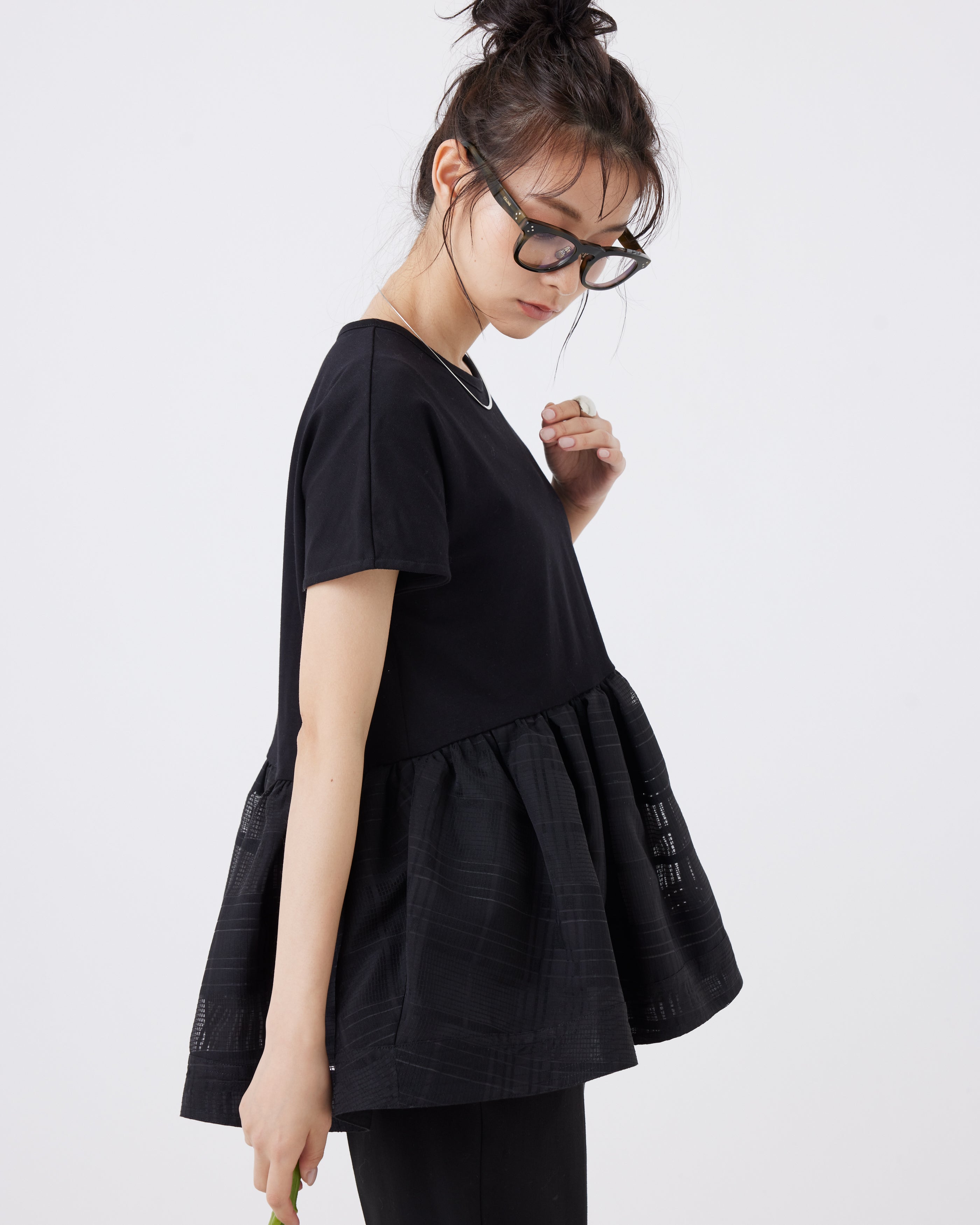 【予約】スタイルアップシアーペプラムトップス(6267-390)