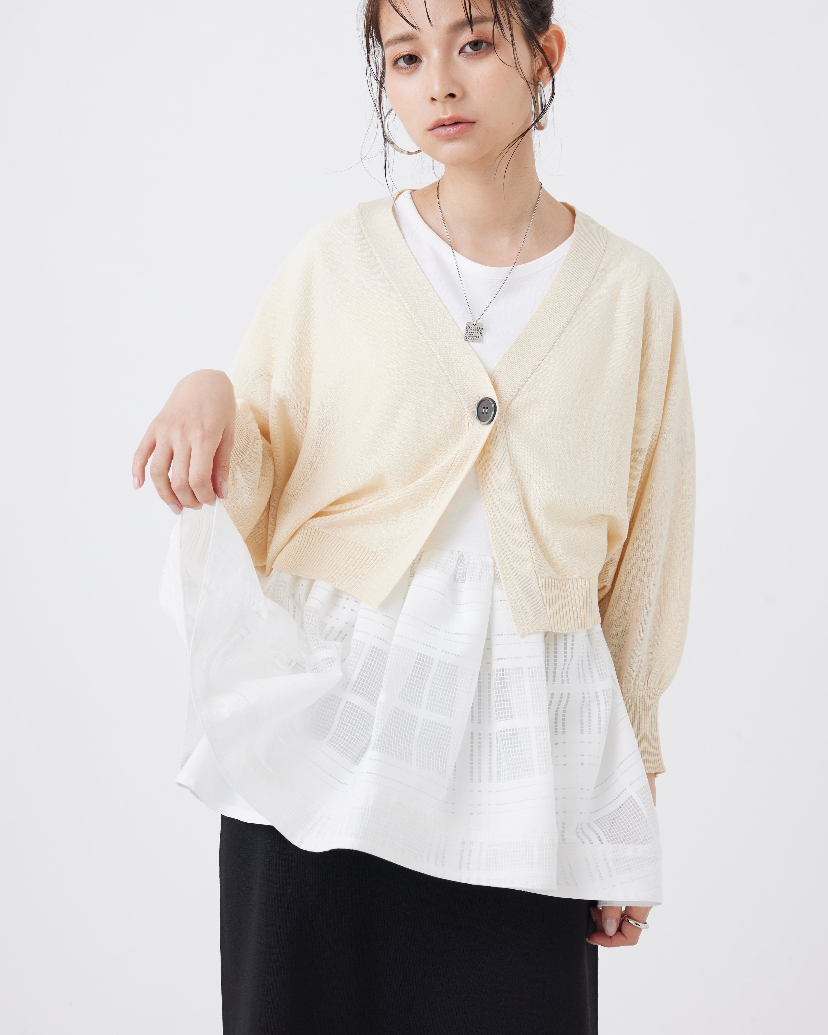 美シルエット ボレロカーディガン(6267-411)