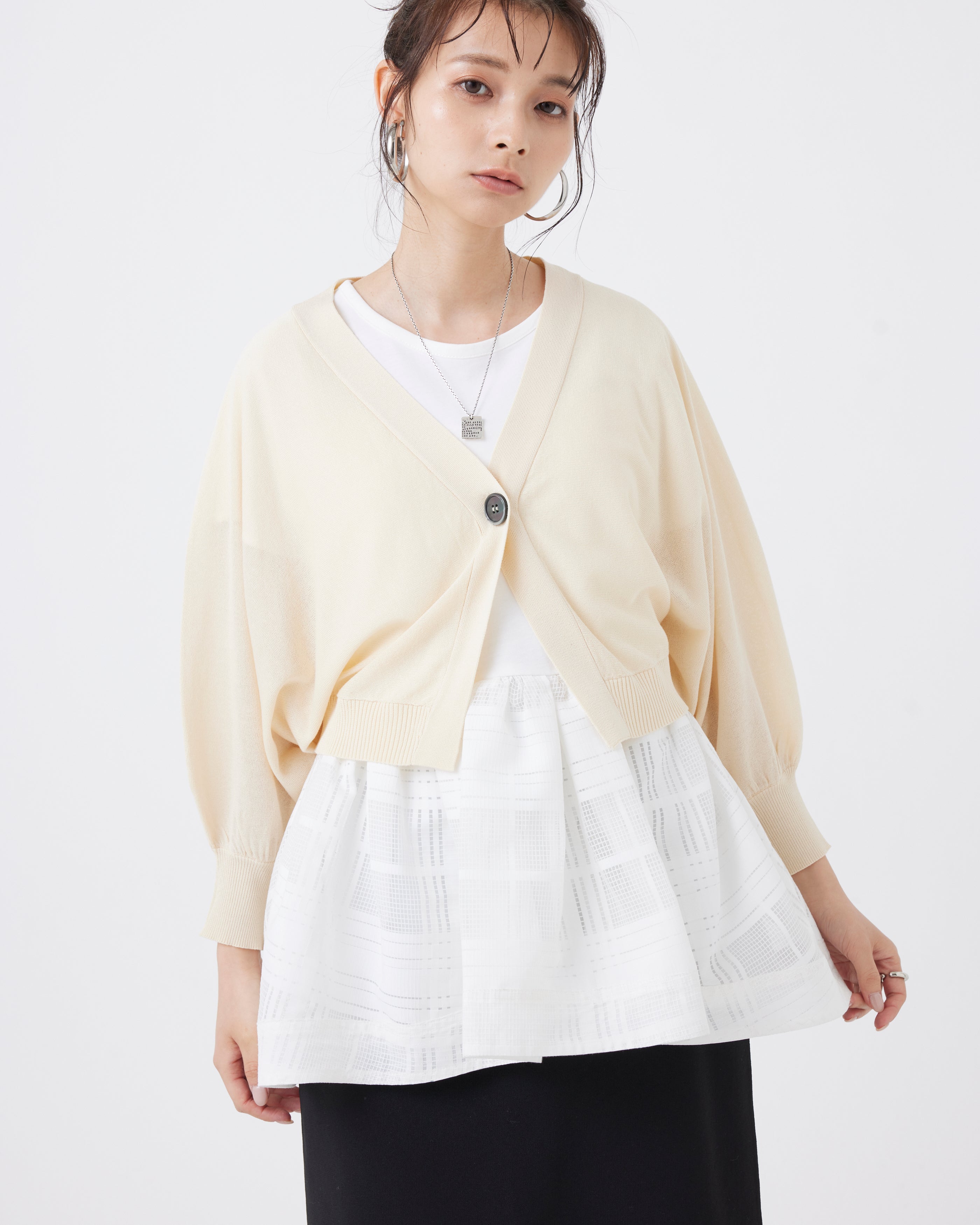 美シルエット ボレロカーディガン(6267-411)